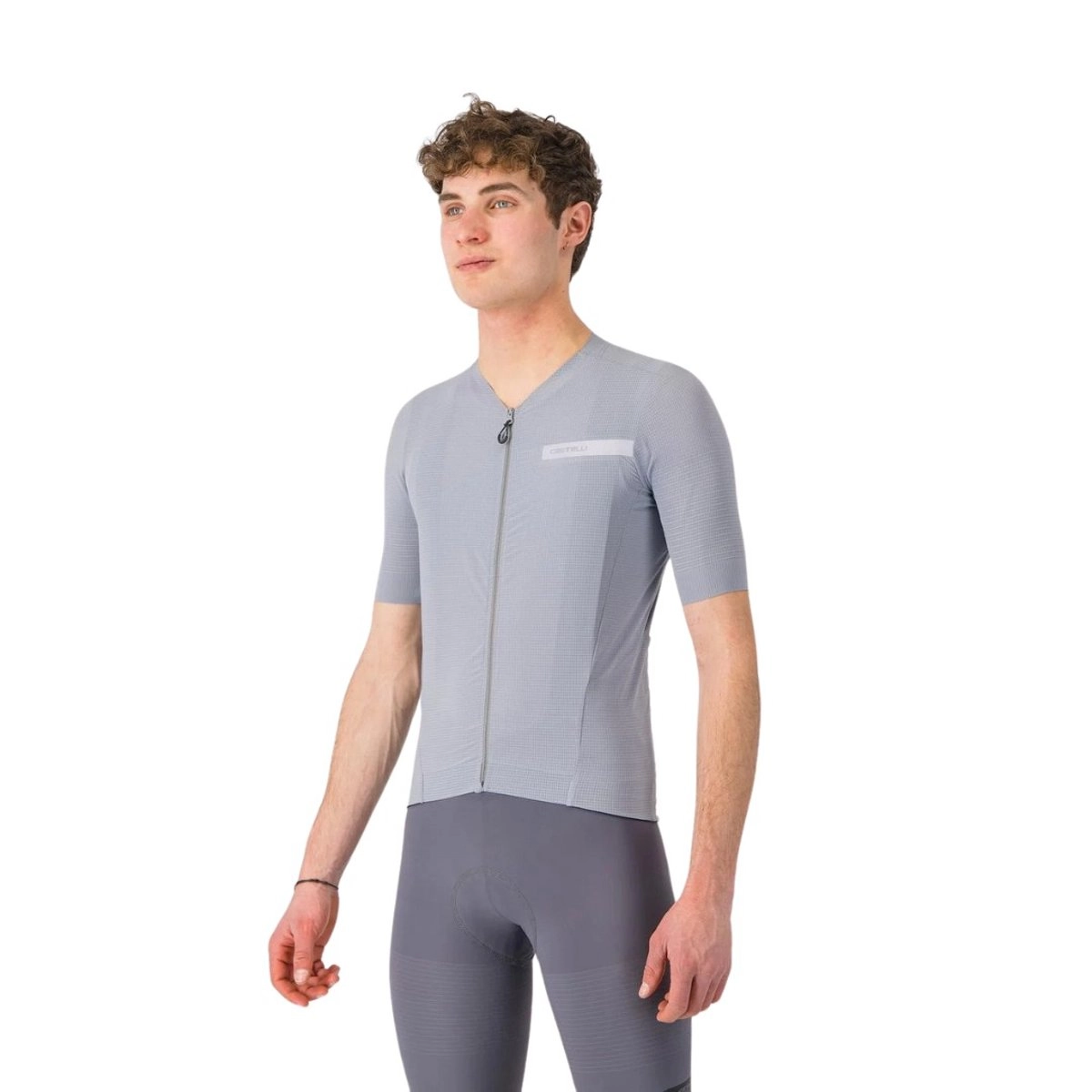 Castelli Premio Evo Kurzarmtrikot Grau Vortex, Größe S