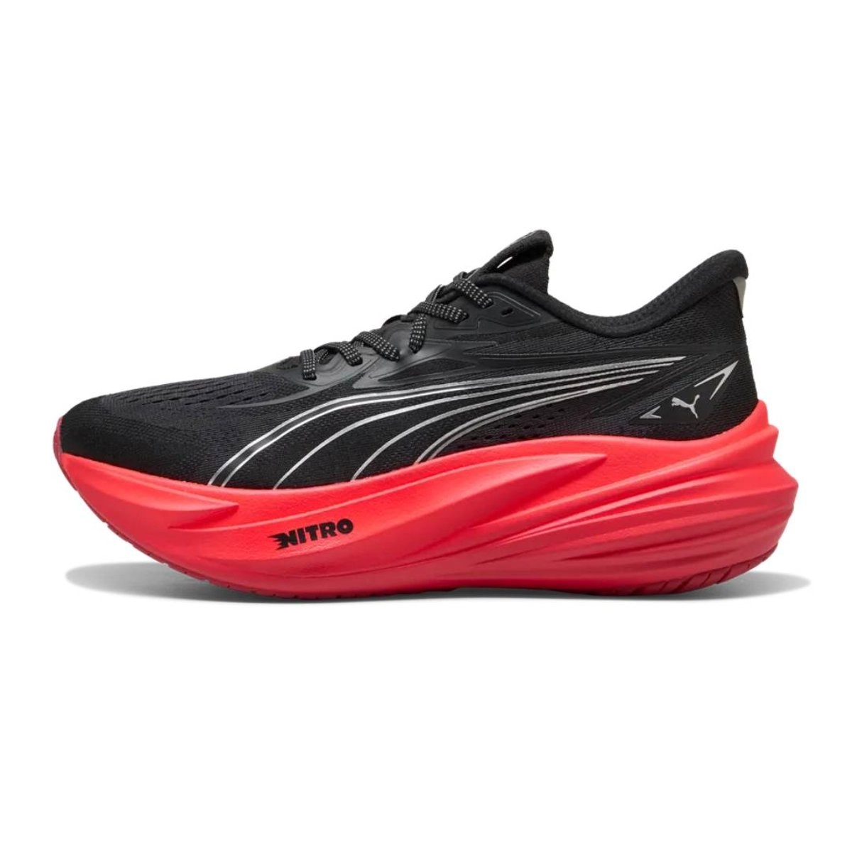 Puma MagMax NITRO 2 Laufschuhe Schwarz Rot AW26, Größe 40,5 - EUR