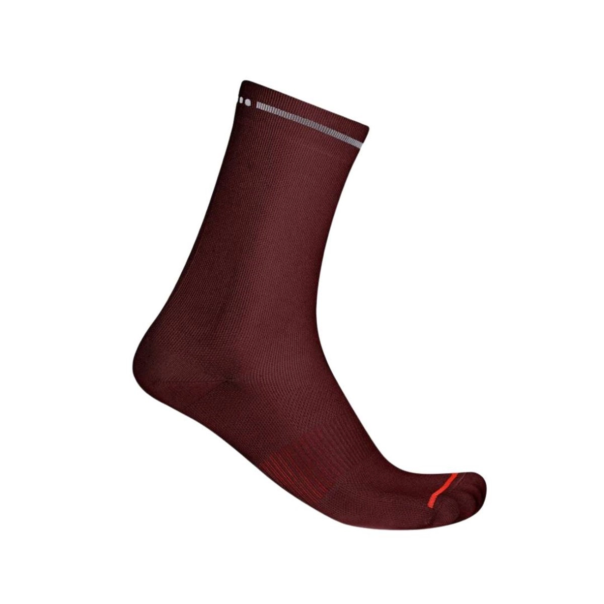 Castelli Premio Evo 18 Socken in Bordeauxrot, Größe S/M
