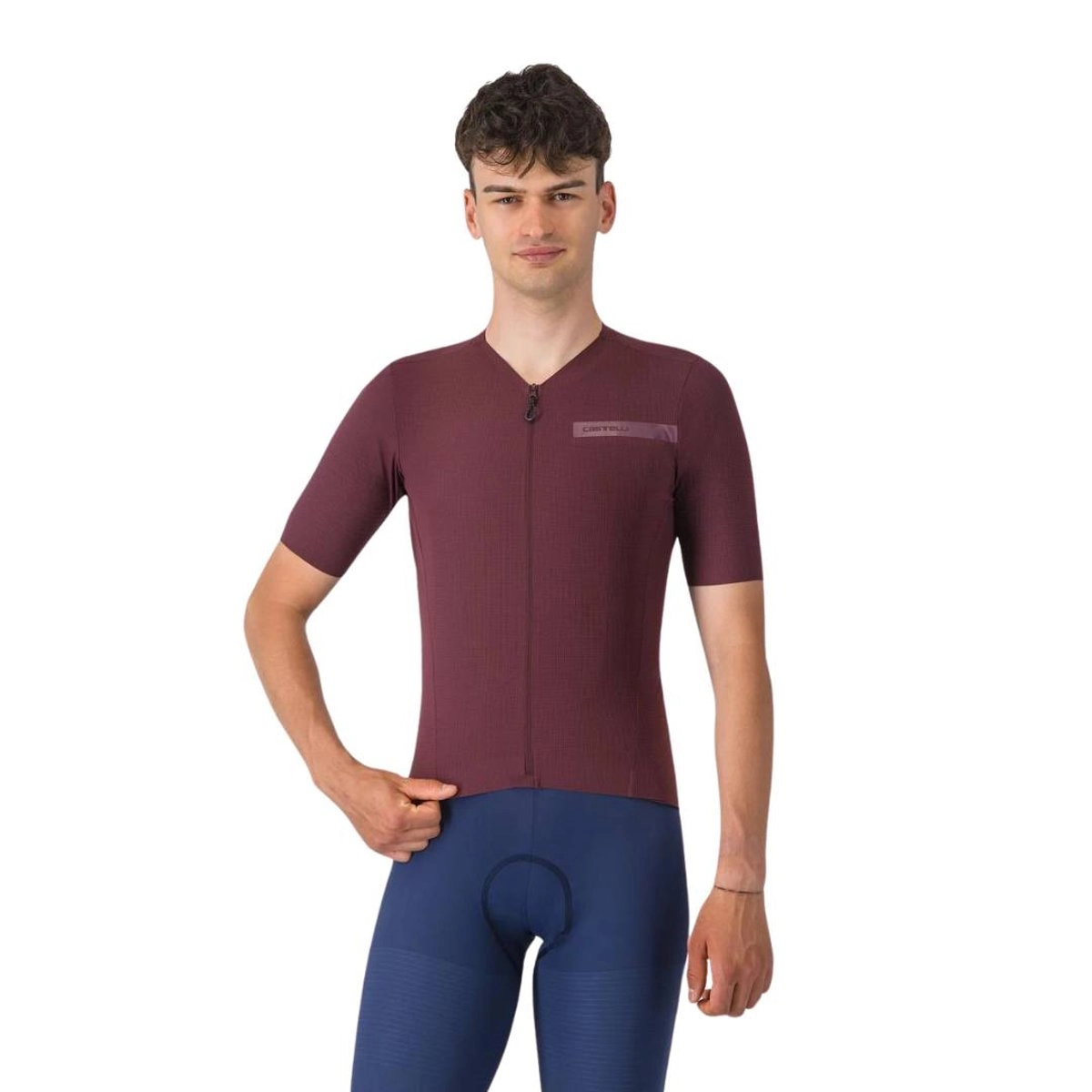 Castelli Premio Evo Kurzarmtrikot in Bordeauxrot, Größe L