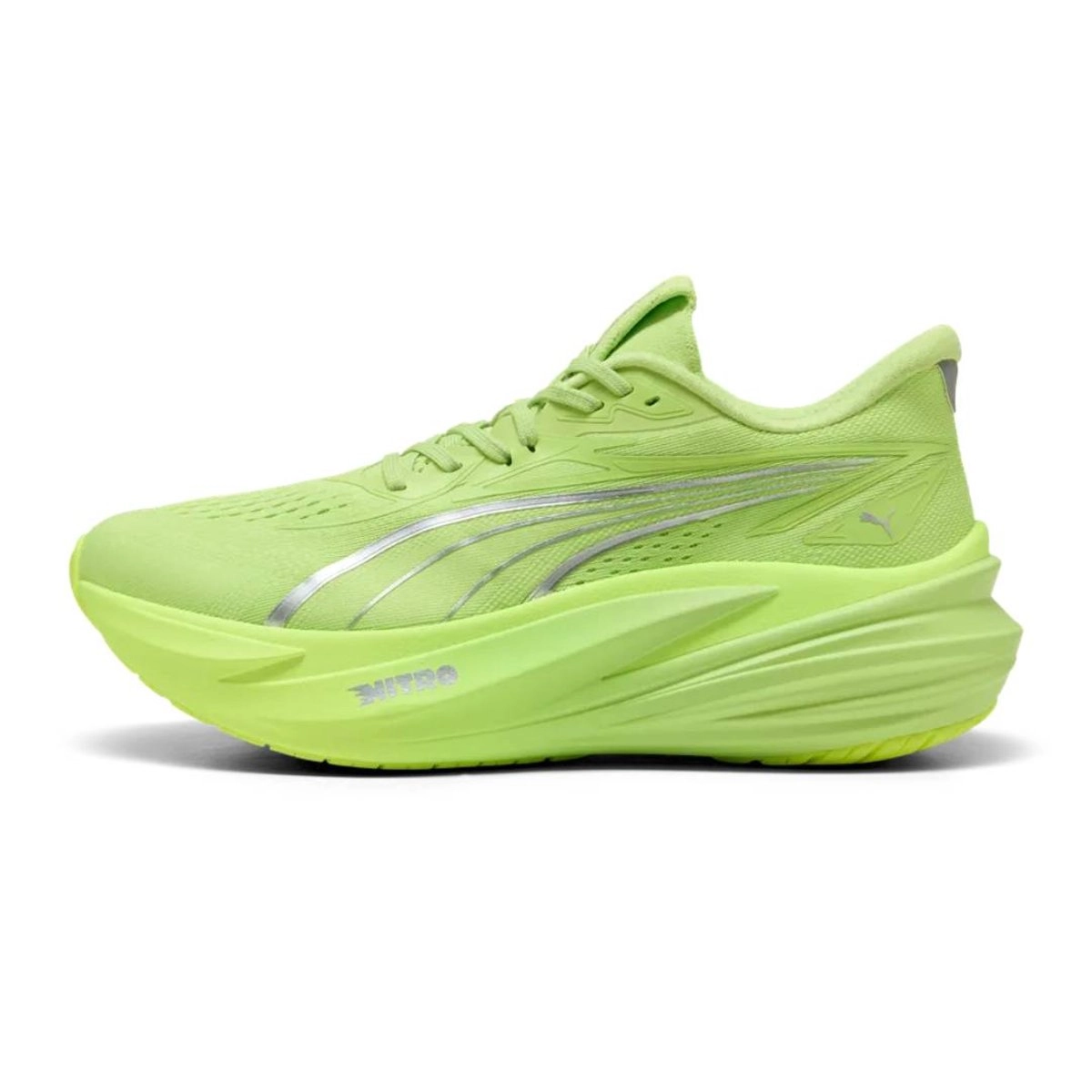 Puma MagMax NITRO 2 Laufschuhe Grün Grau AW26, Größe 40,5 - EUR