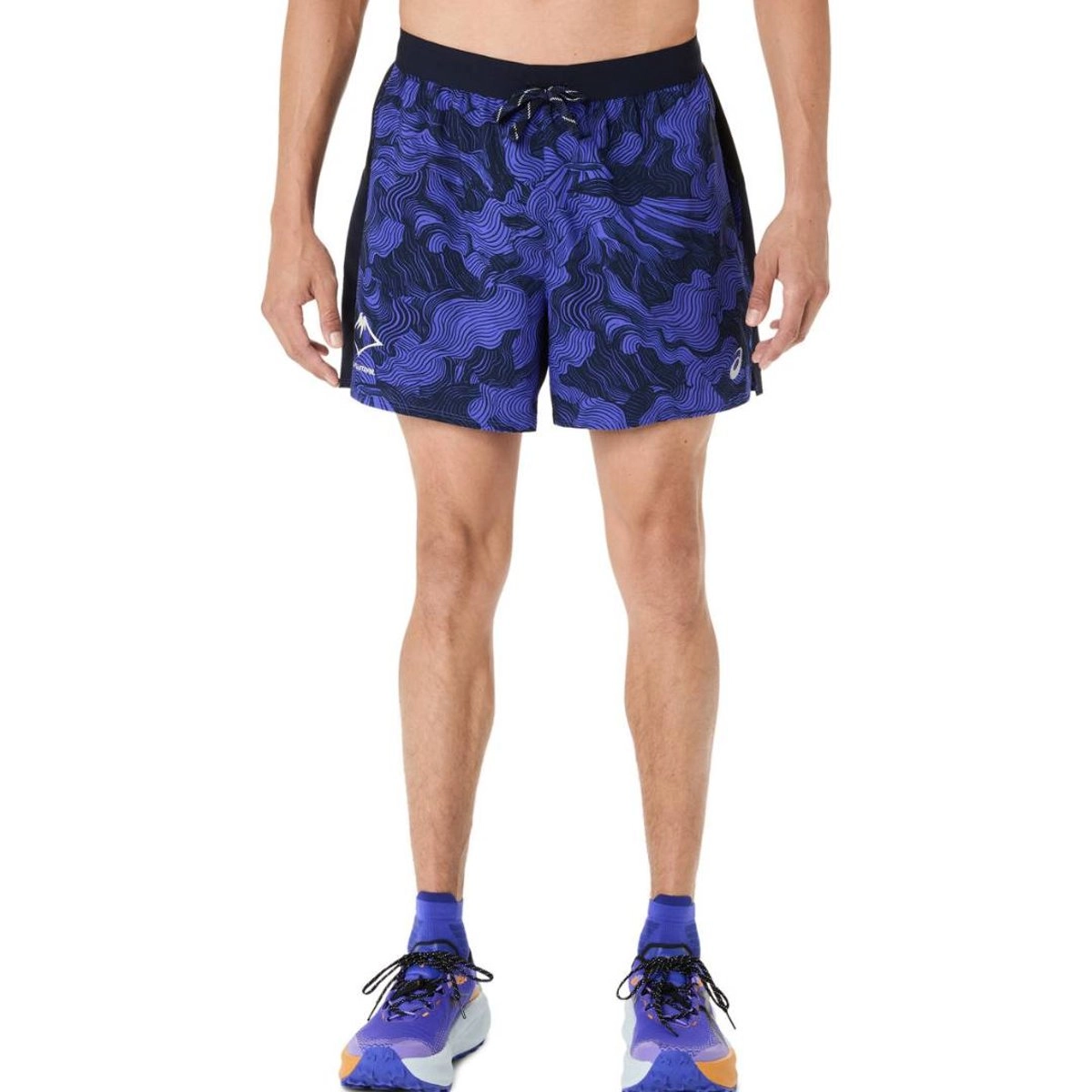 ASICS Fujitrail Shorts Blau Schwarz, Größe L