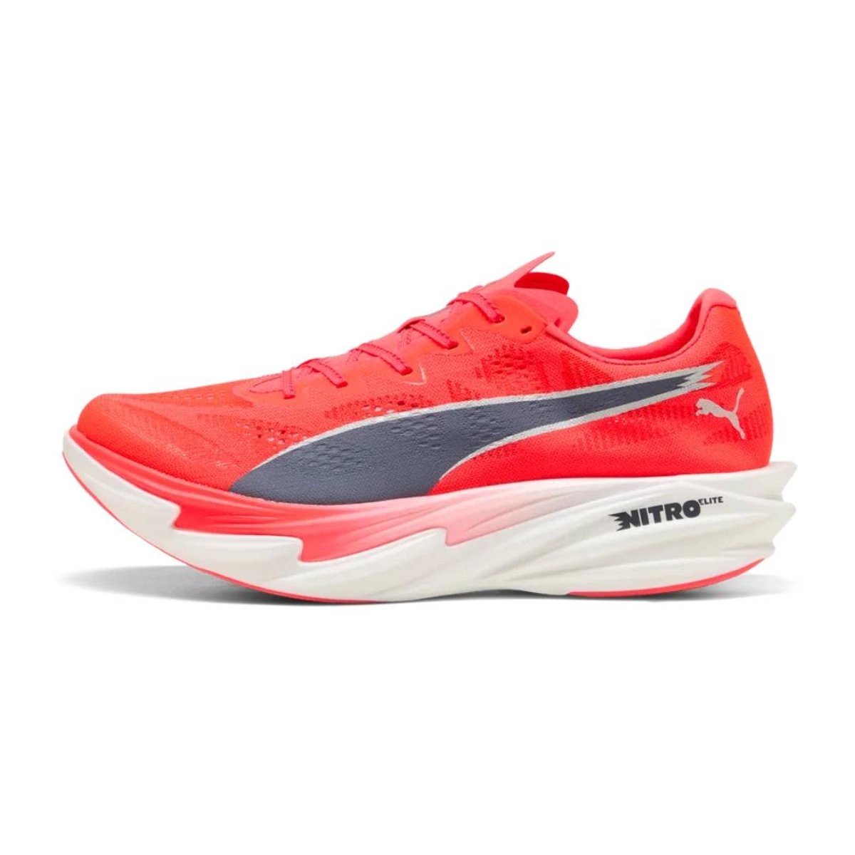 Puma Deviate NITRO Elite 4 Laufschuhe Rot/Weiß AW26, Größe 46,5 - EUR