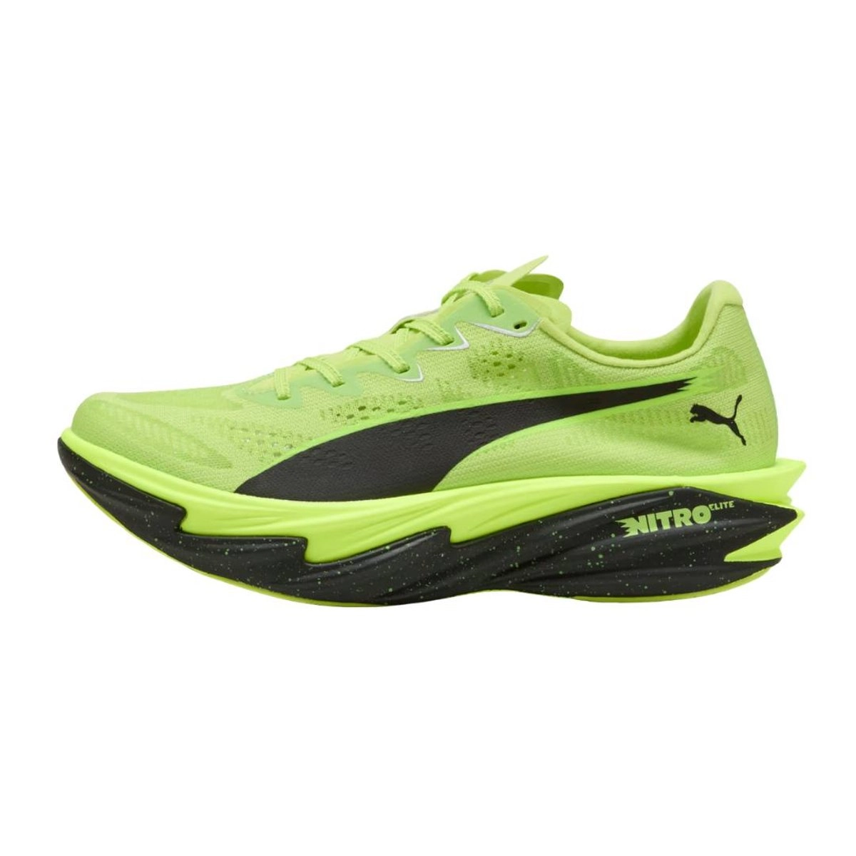 Puma Deviate NITRO Elite 4 Laufschuhe Grün Schwarz AW26, Größe 42 - EUR