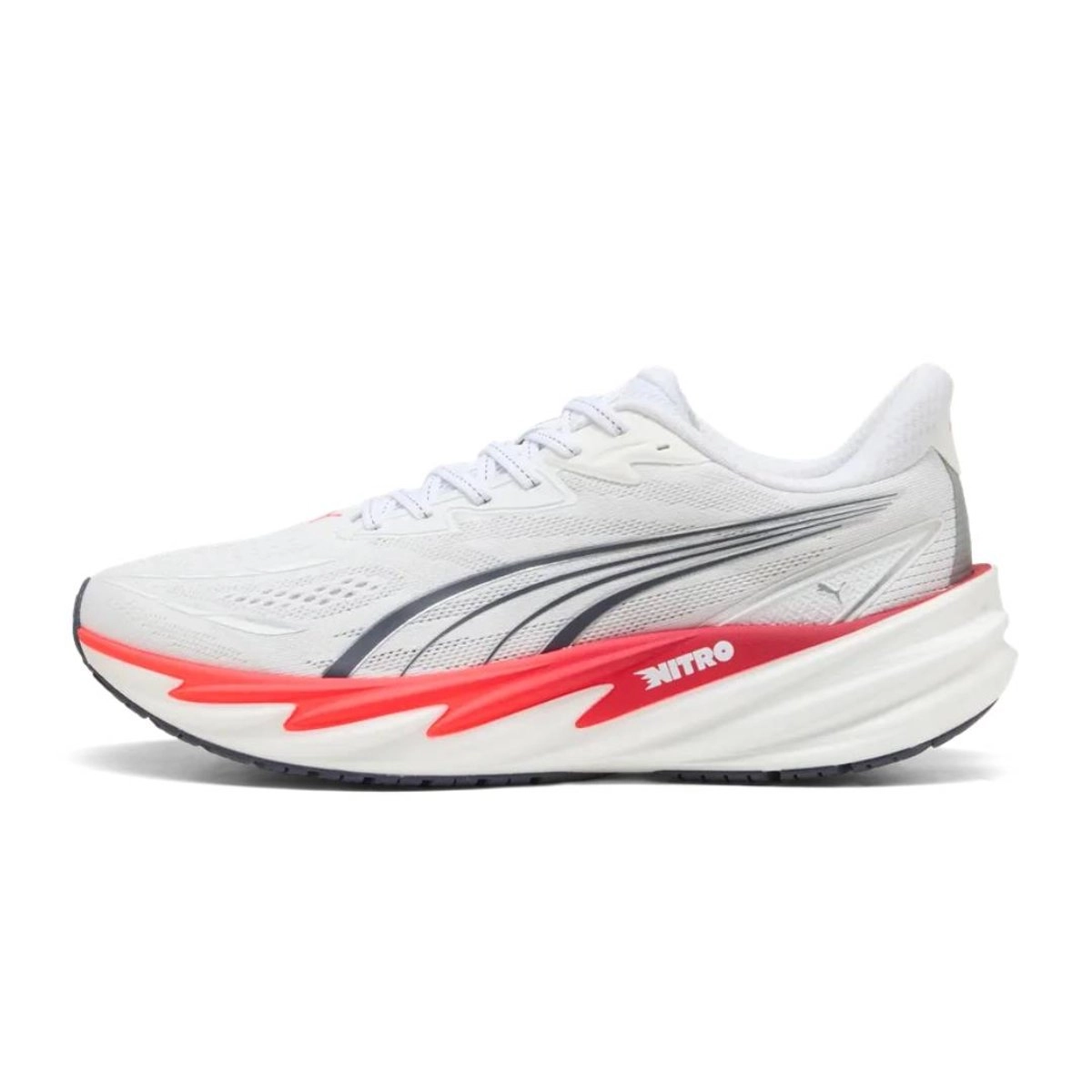 Puma Velocity NITRO 5 Laufschuhe Weiß Rot AW26, Größe 46,5 - EUR