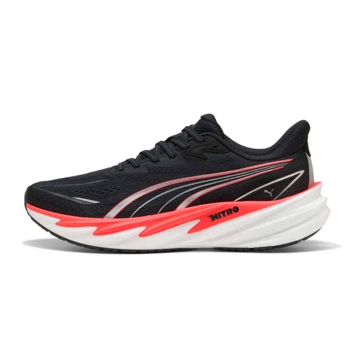 Puma Velocity NITRO 5 Laufschuhe Schwarz Rot AW26, Größe 44 - EUR