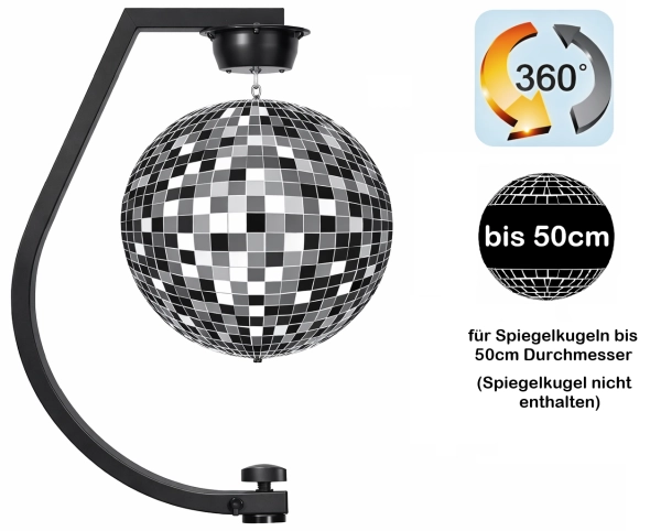 Stativhalterung inklusive Motor für Spiegelkugeln bis zu 50cm