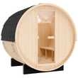 Dewello Outdoor Fasssauna Gartensauna BAY 180x200