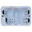 TroniTechnik Outdoor Whirlpool Spa TINO PRO mit Isolierung Weiß Silber Marmoriert 195cm x 127cm mit Heizung, Hydromassage, zwei Pumpen,  JOYONWAY