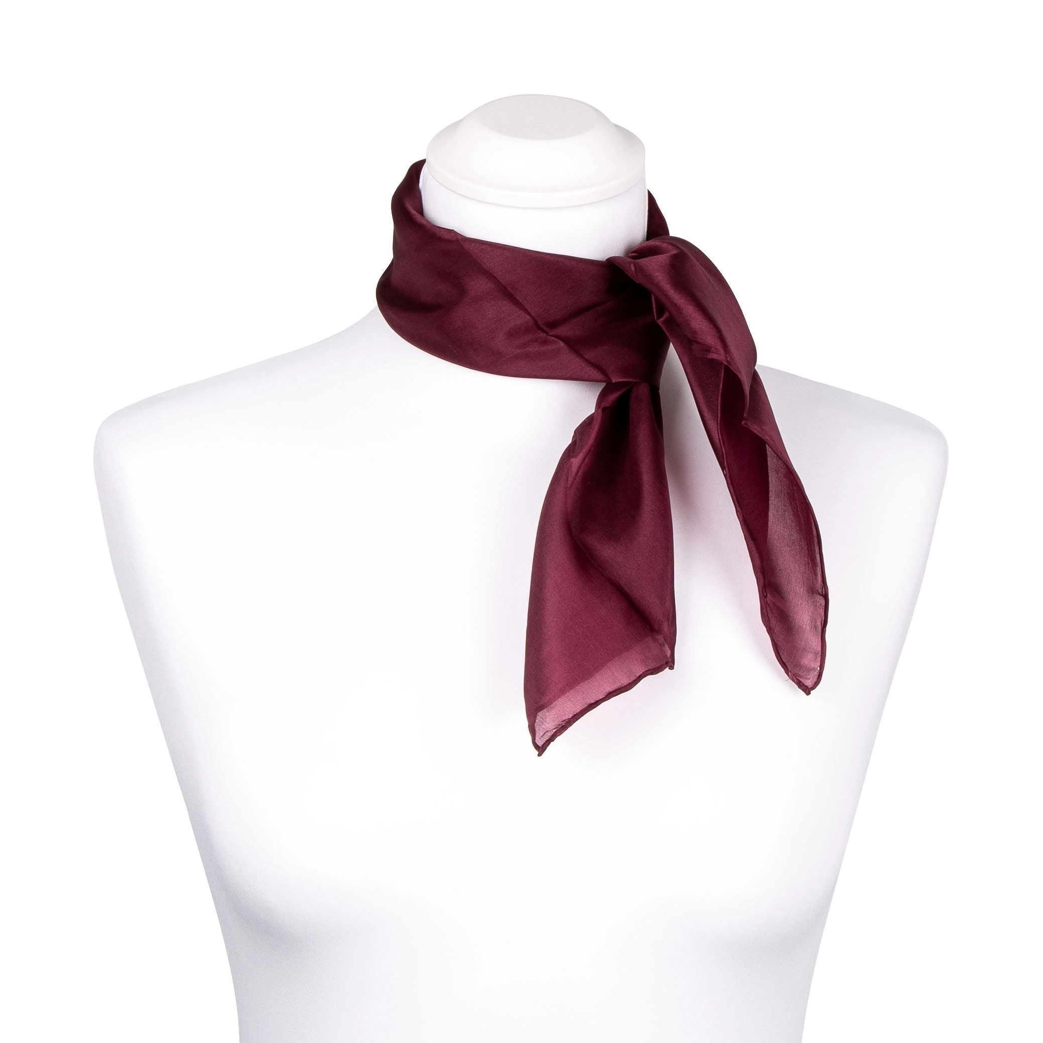 Nickituch Halstuch Pongé Aubergine