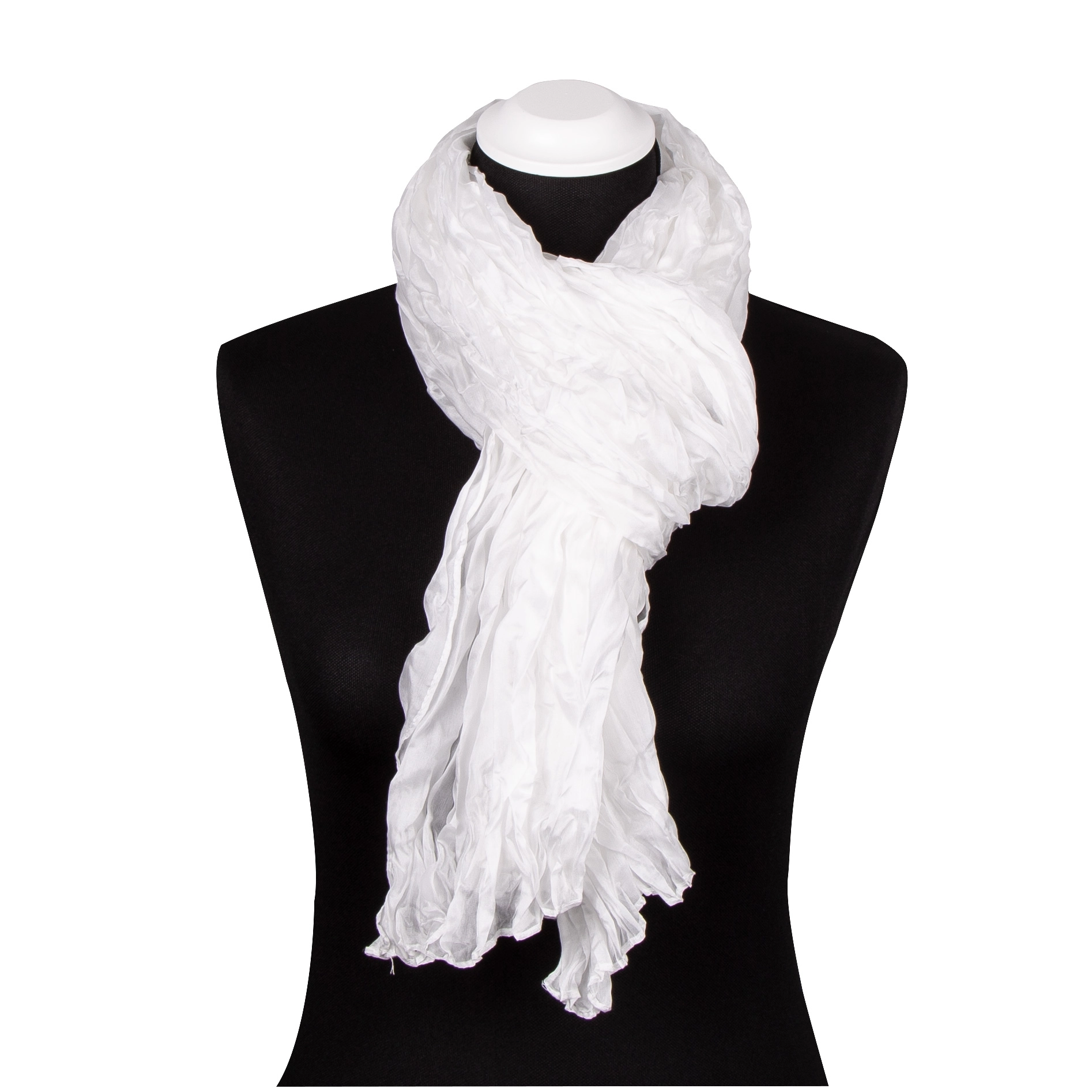 Knitterschal Halstuch Schal XXL weiß