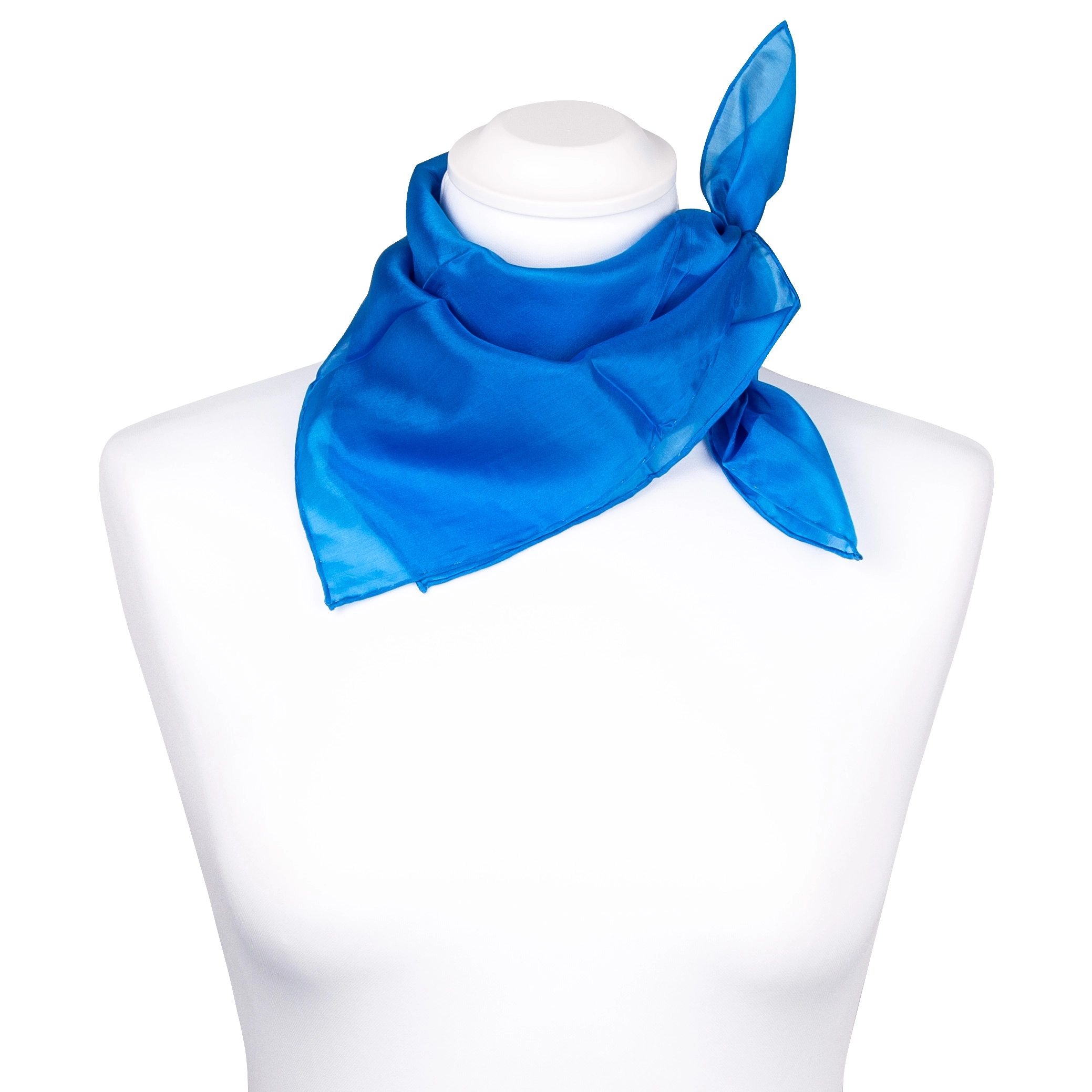 Nickituch Halstuch Pongé Brillantblau
