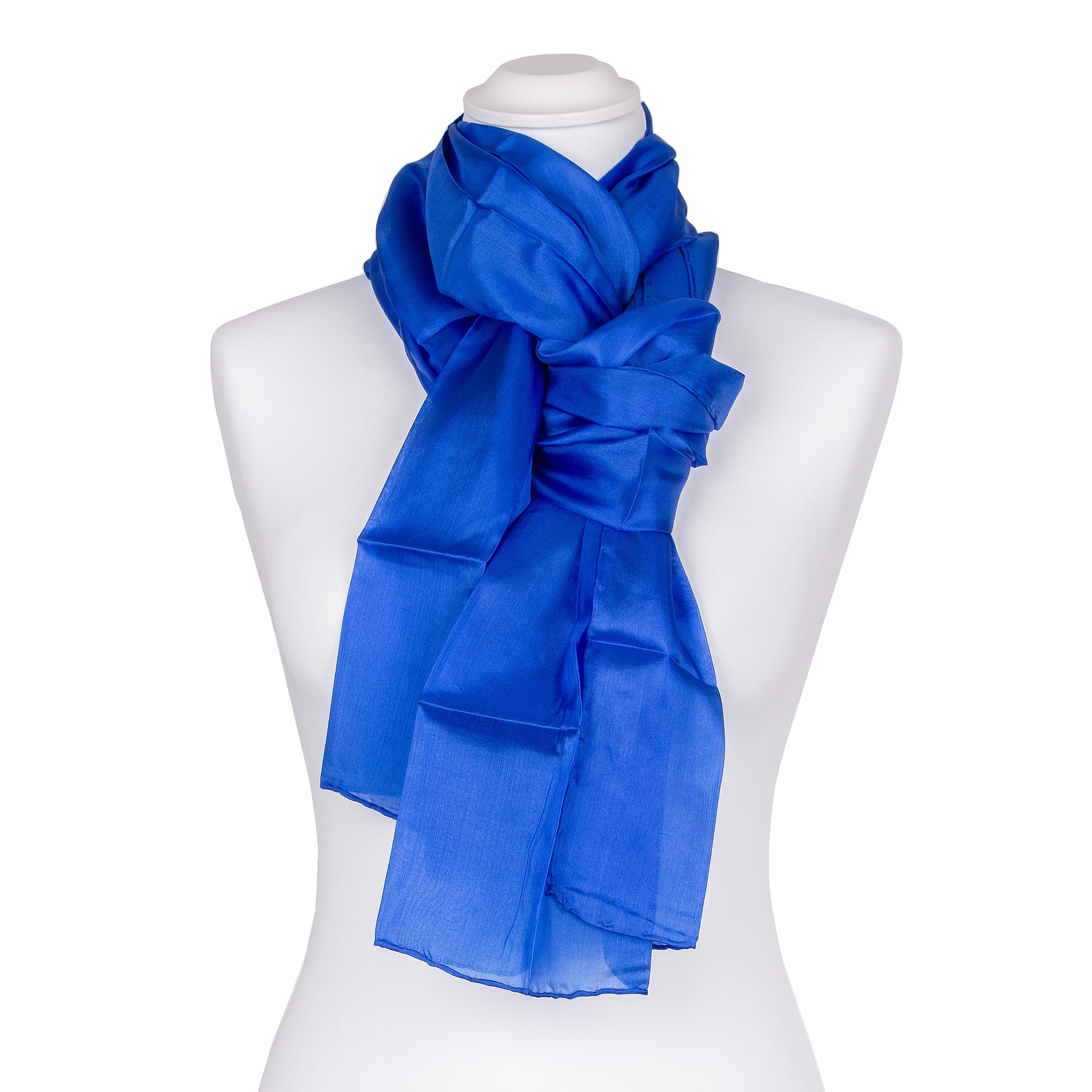 Seidenschal Halstuch Schal Royalblau