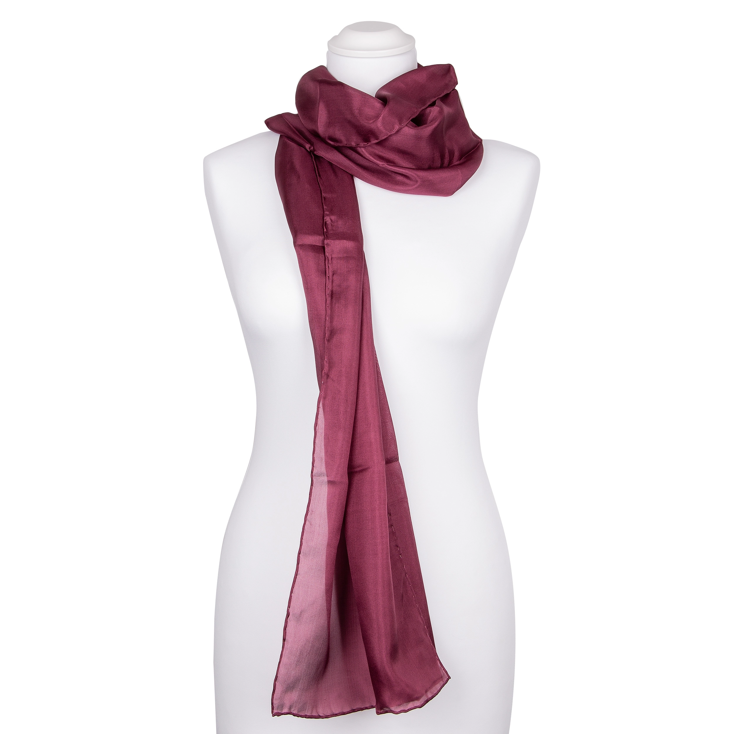 Seidenschal Halstuch Schal Aubergine