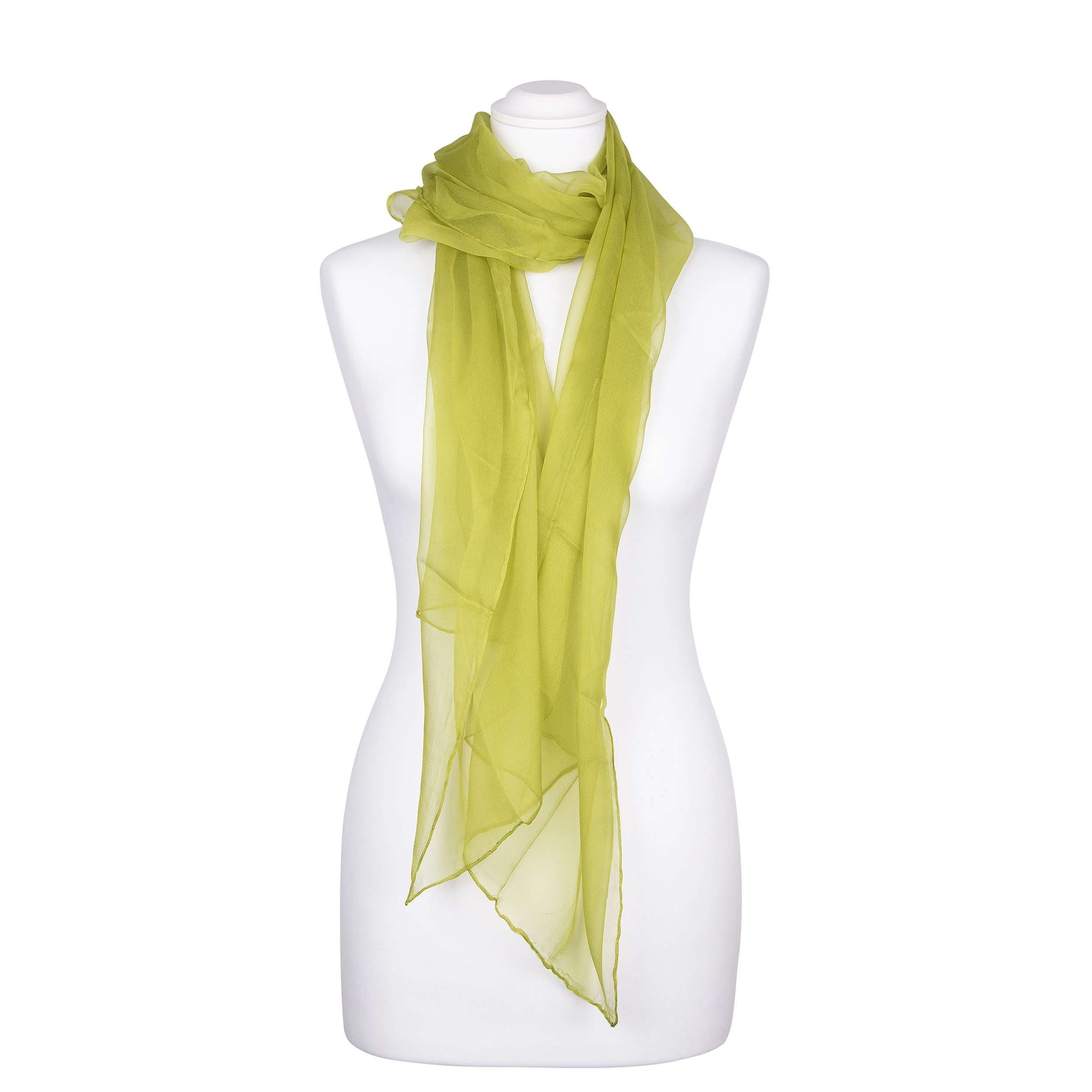 Seidenschal Halstuch Schal Chiffon Limone