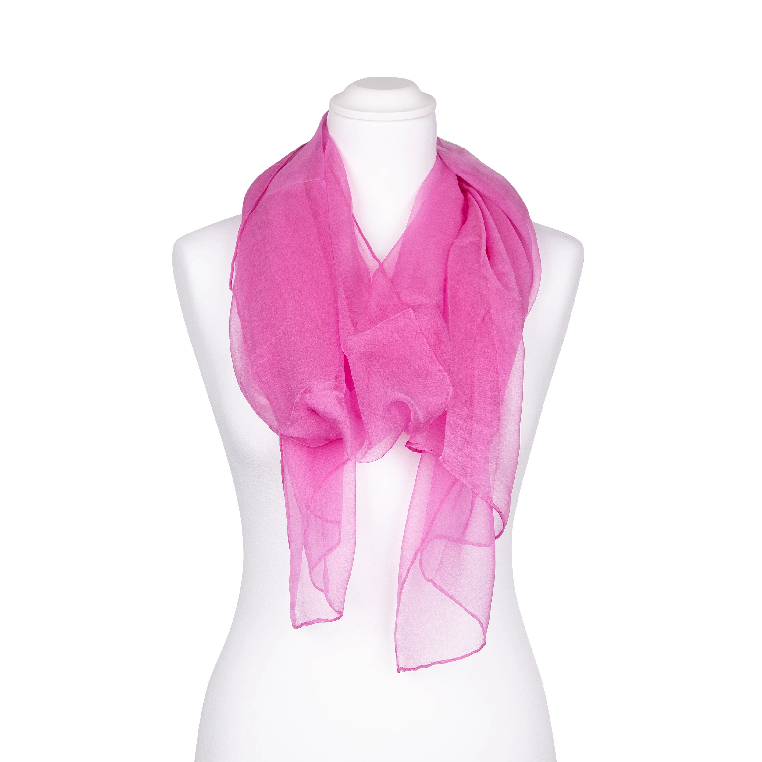 Seidenschal Halstuch Schal Chiffon Altrosa