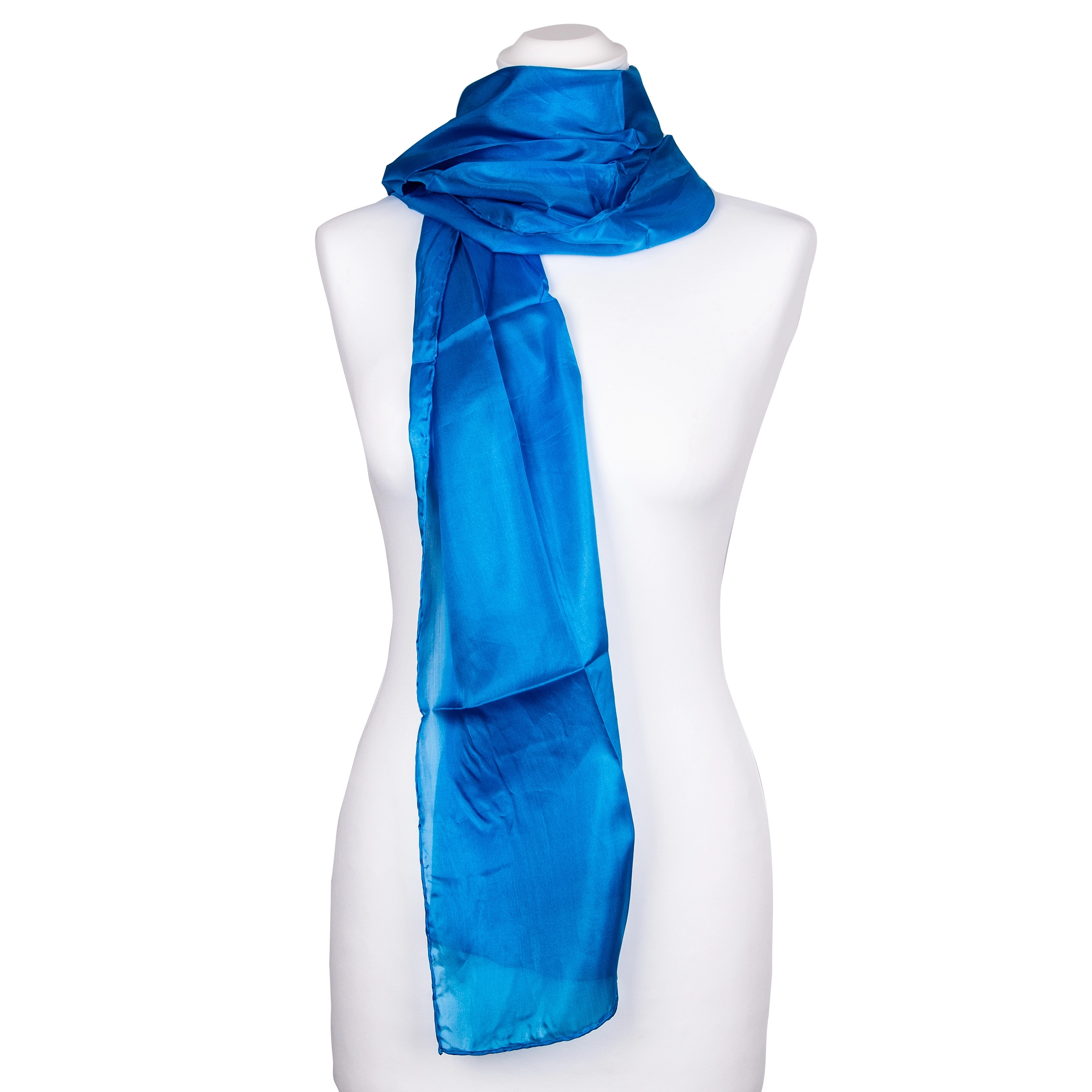Seidenschal Halstuch Schal Brillantblau