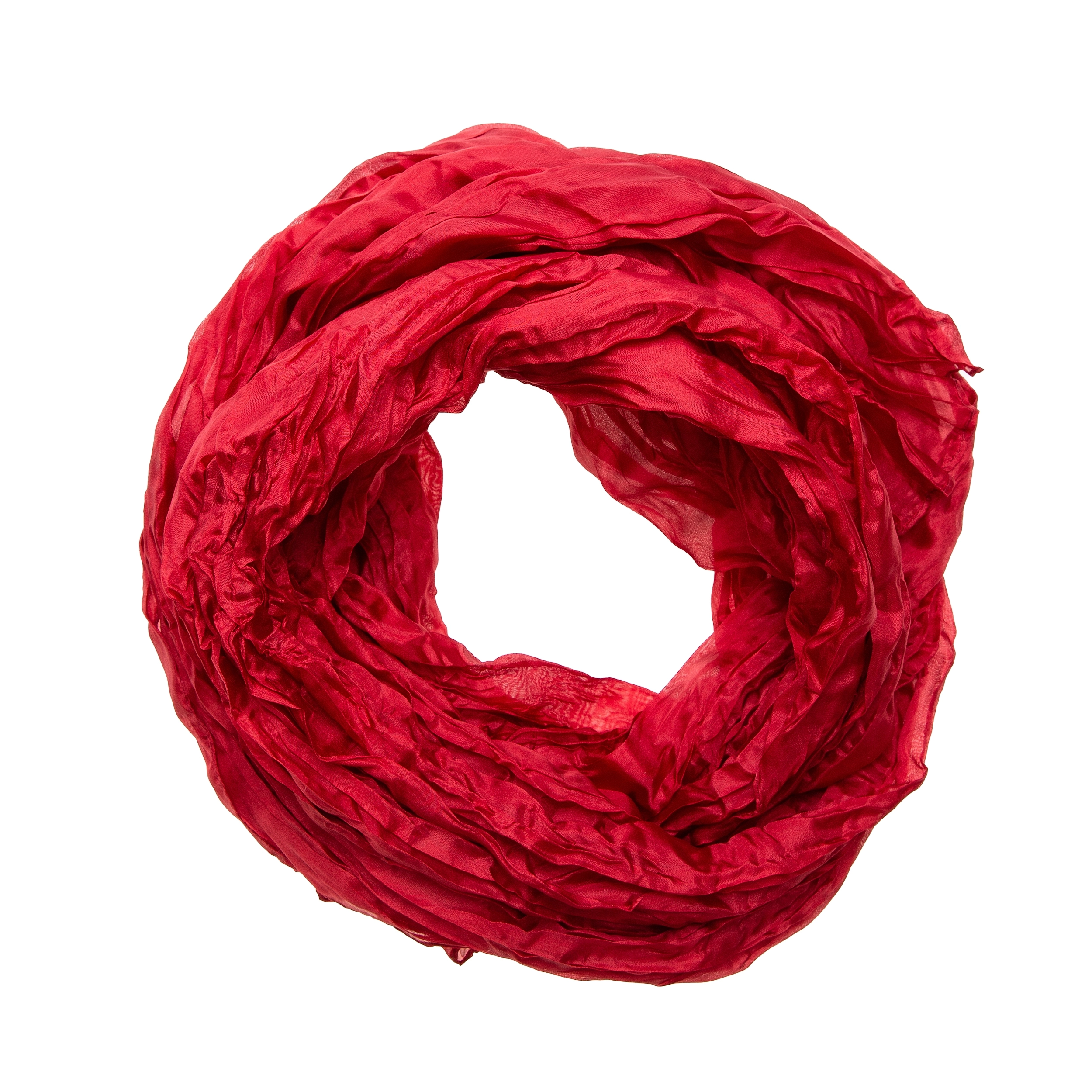 Knitterschal Halstuch Schal XXL Tiefrot