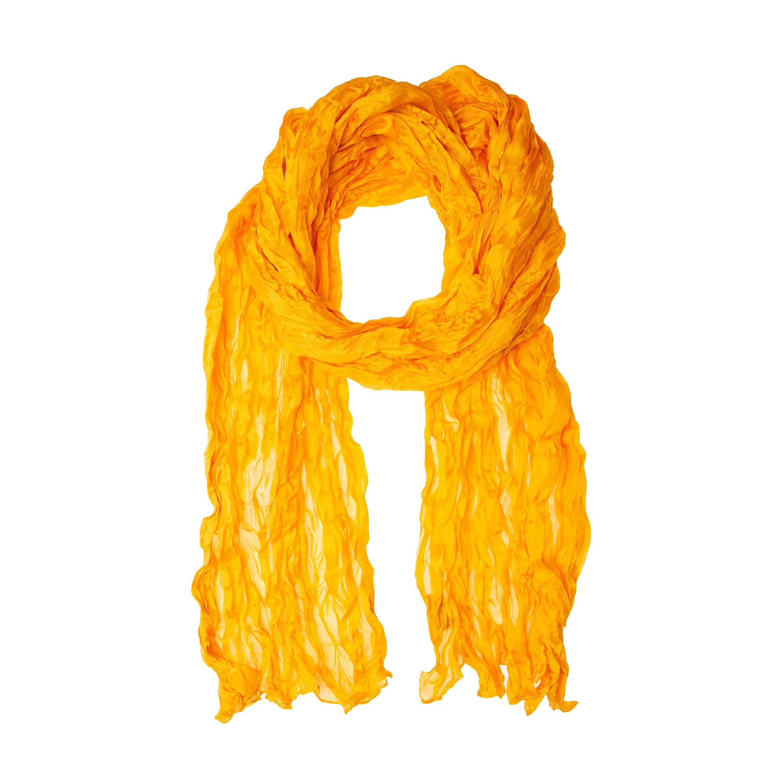 Knitterschal Halstuch Schal XXL gelb pagode