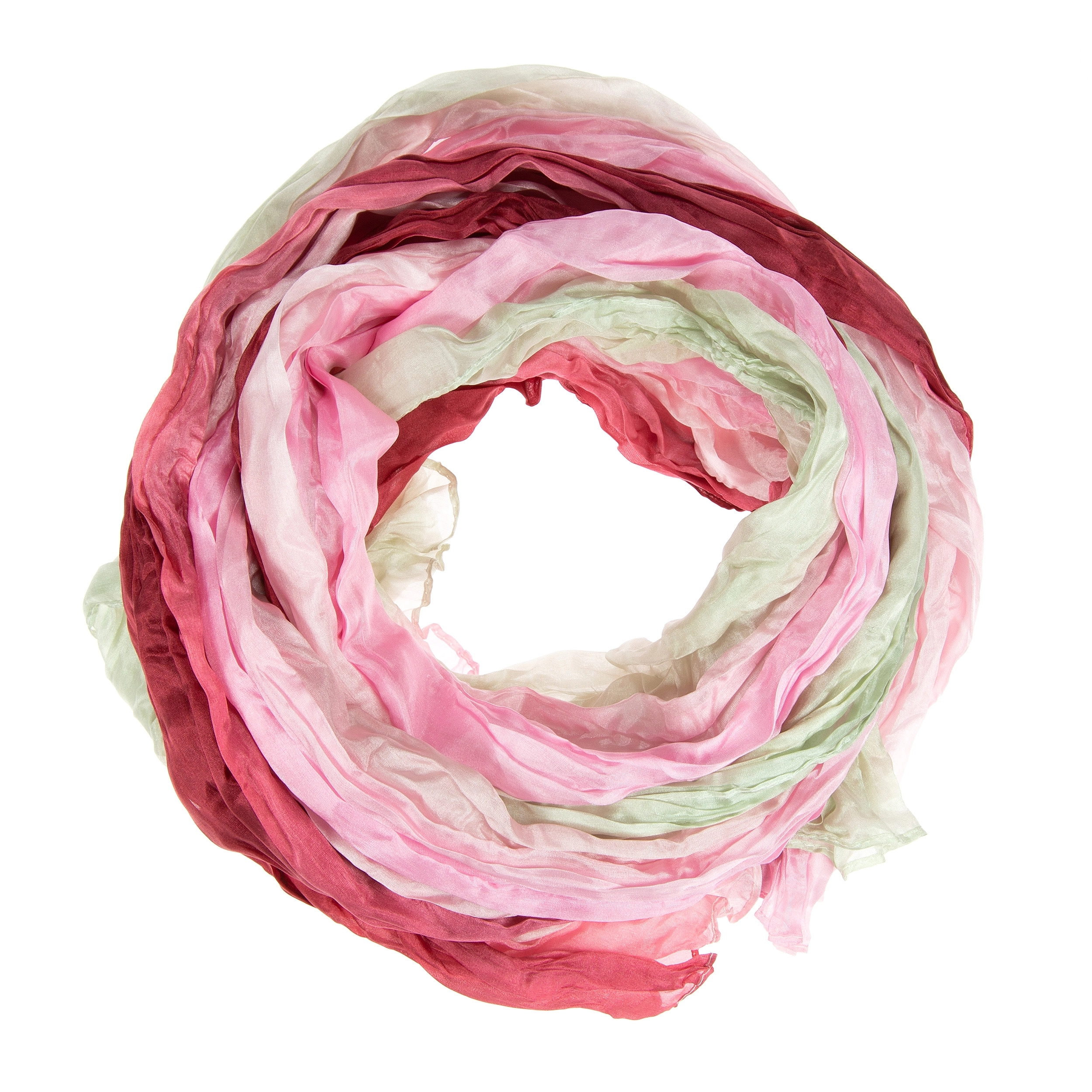 Knitterschal Halstuch Schal XXL Farbverlauf rosa-grau