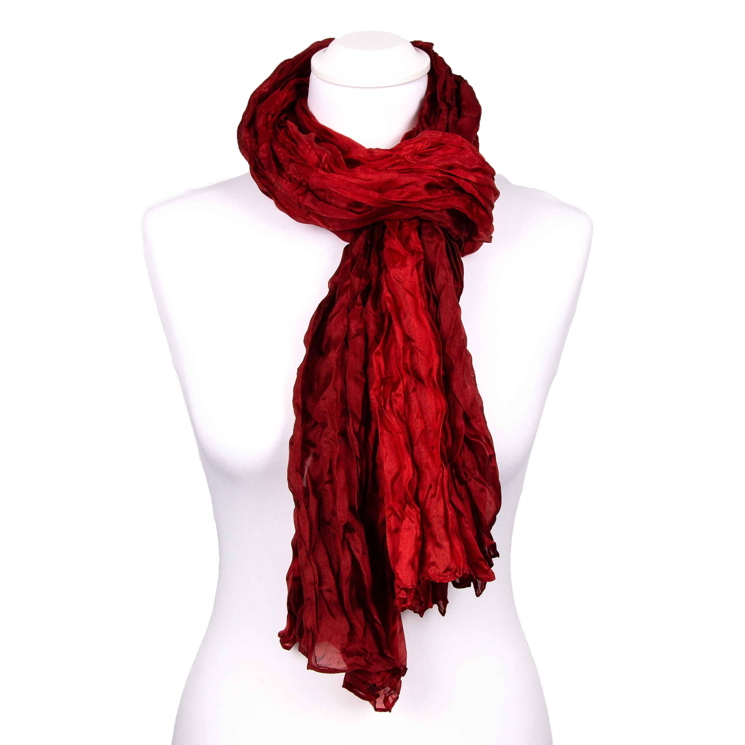 Knitterschal Halstuch Schal XXL Farbverlauf Rot