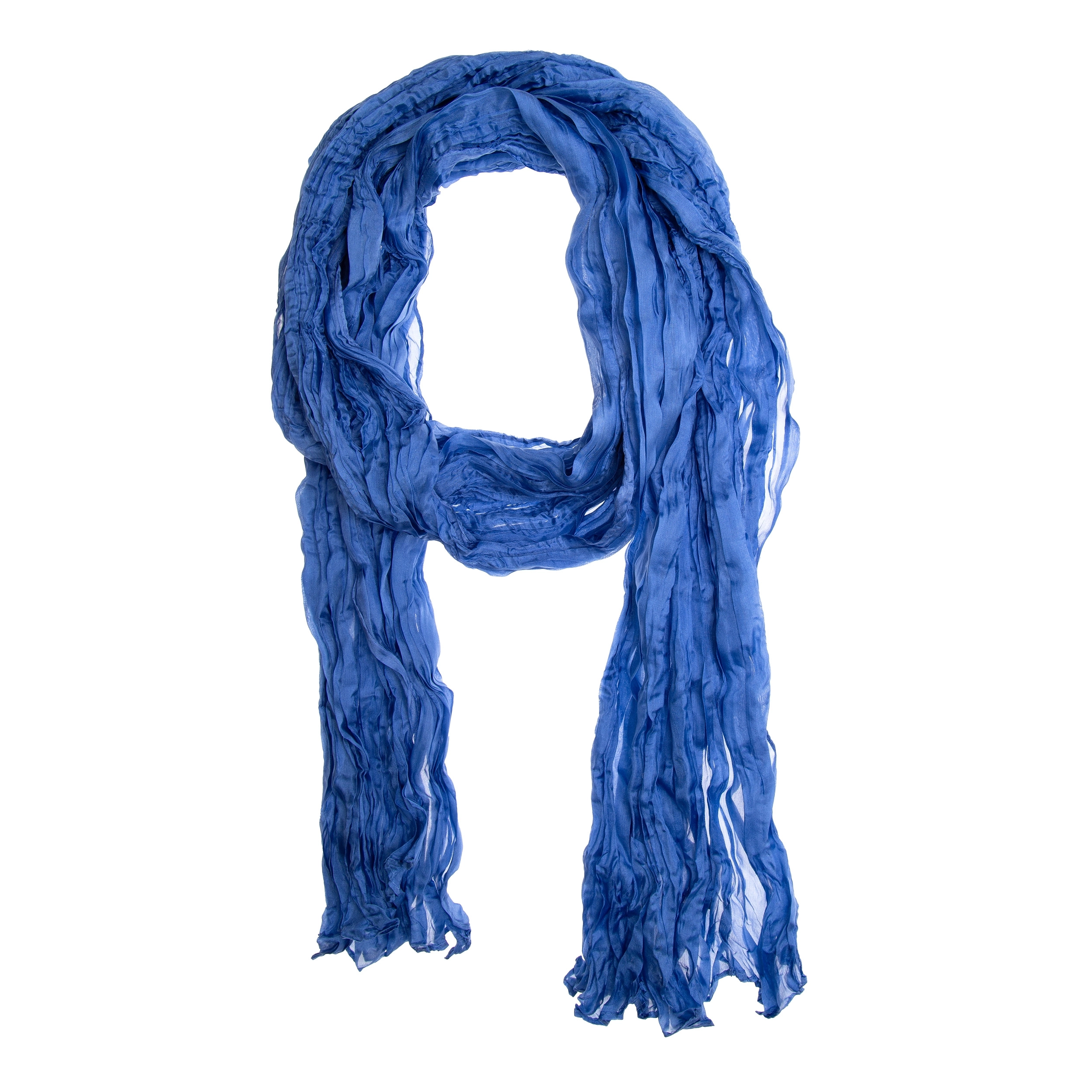 Knitterschal Halstuch Schal XXL blau usambara
