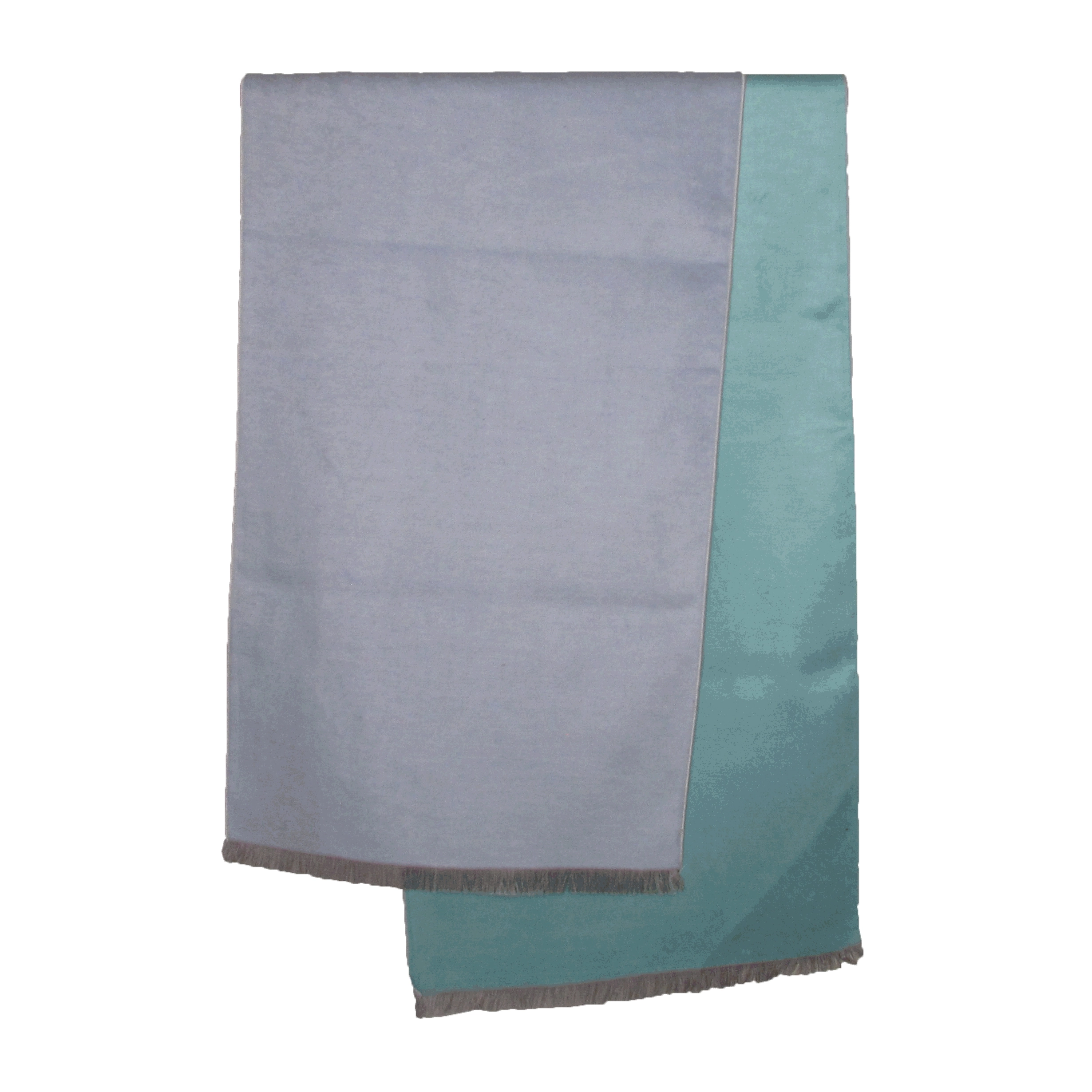 Seidenflanell Schal hellblau türkis
