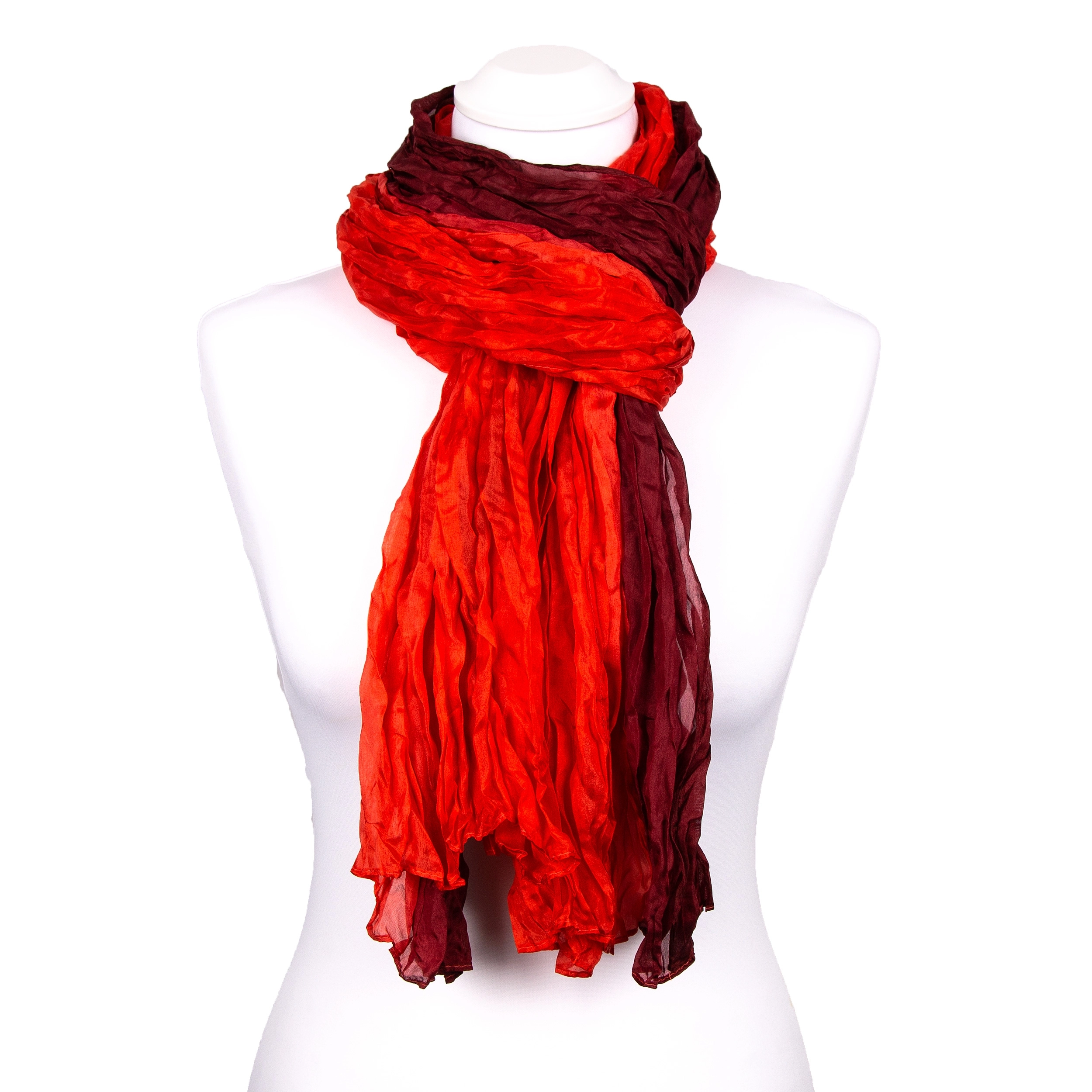 Knitterschal Halstuch Schal XXL Farbverlauf Rot