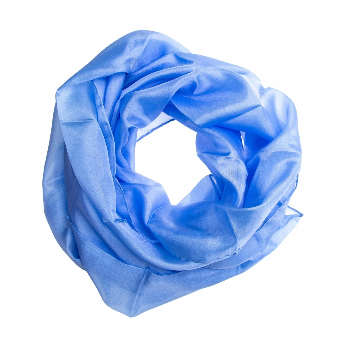 Seidenschal Halstuch Schal kurz hellblau