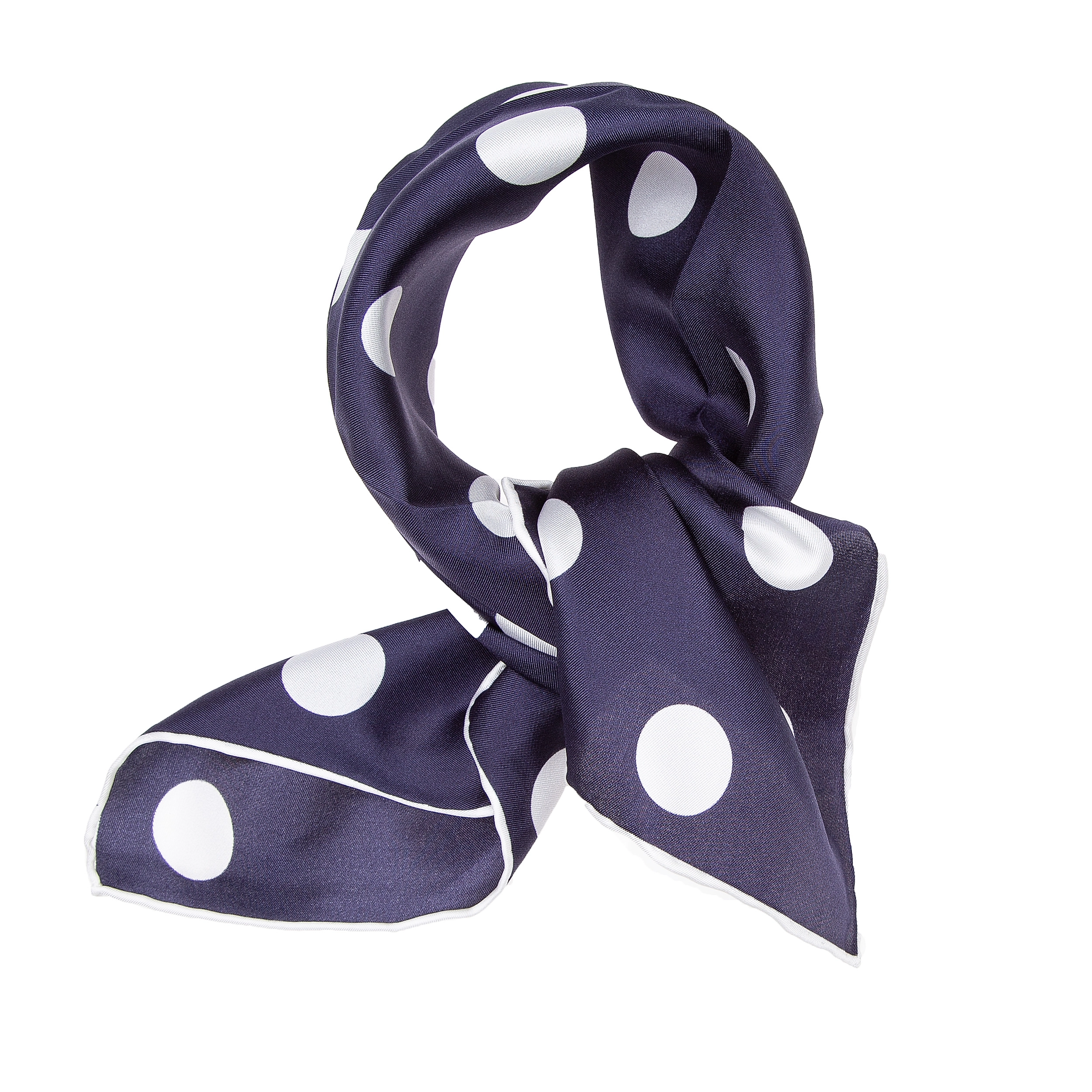 TINITEX Nickituch Halstuch marineblau gepunktet