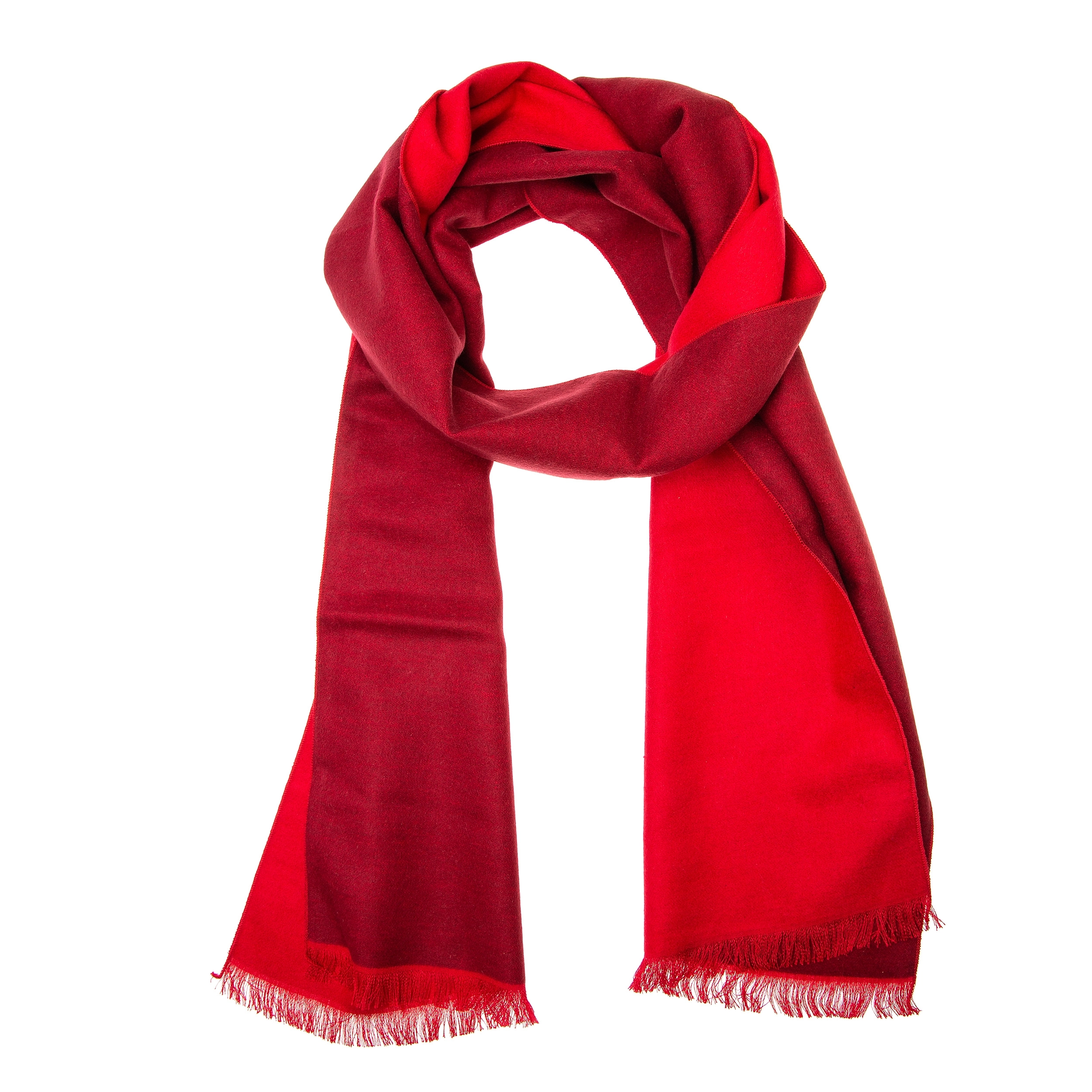 Winterschal Seidenflanell Schal rot weinrot