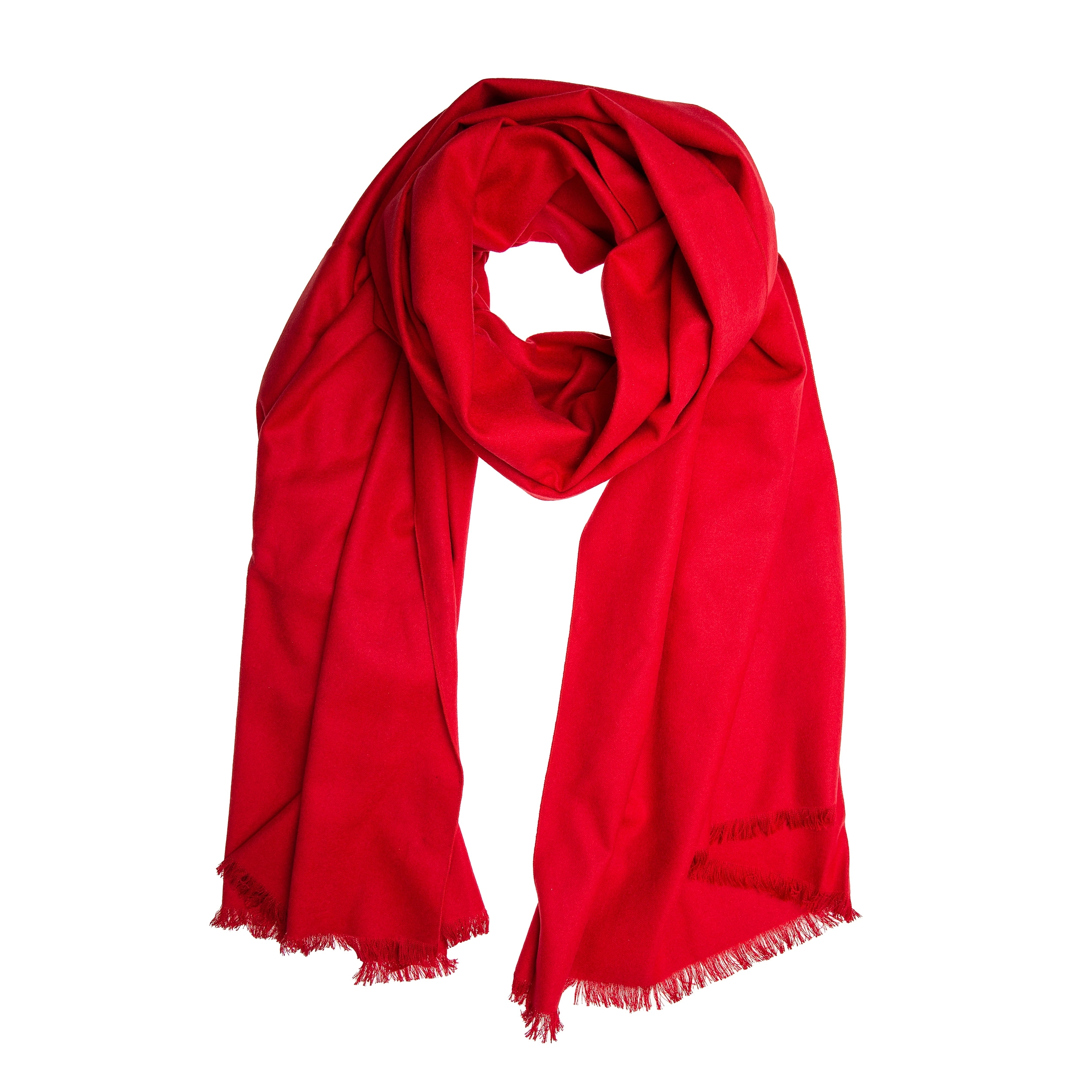 Winterschal XXL Seidenflanell Schal Stola rot