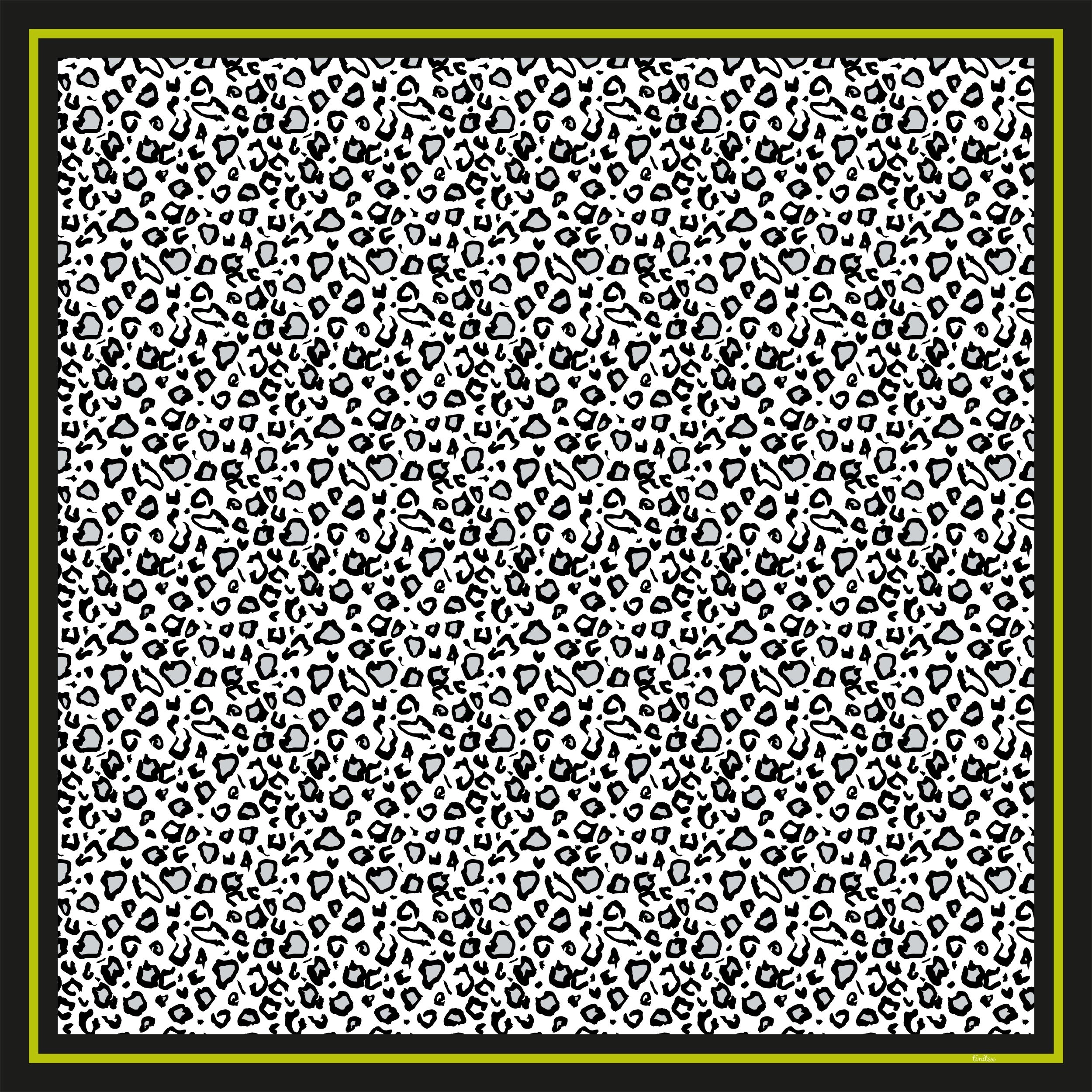 TINITEX Seidentuch Halstuch Leopard grün