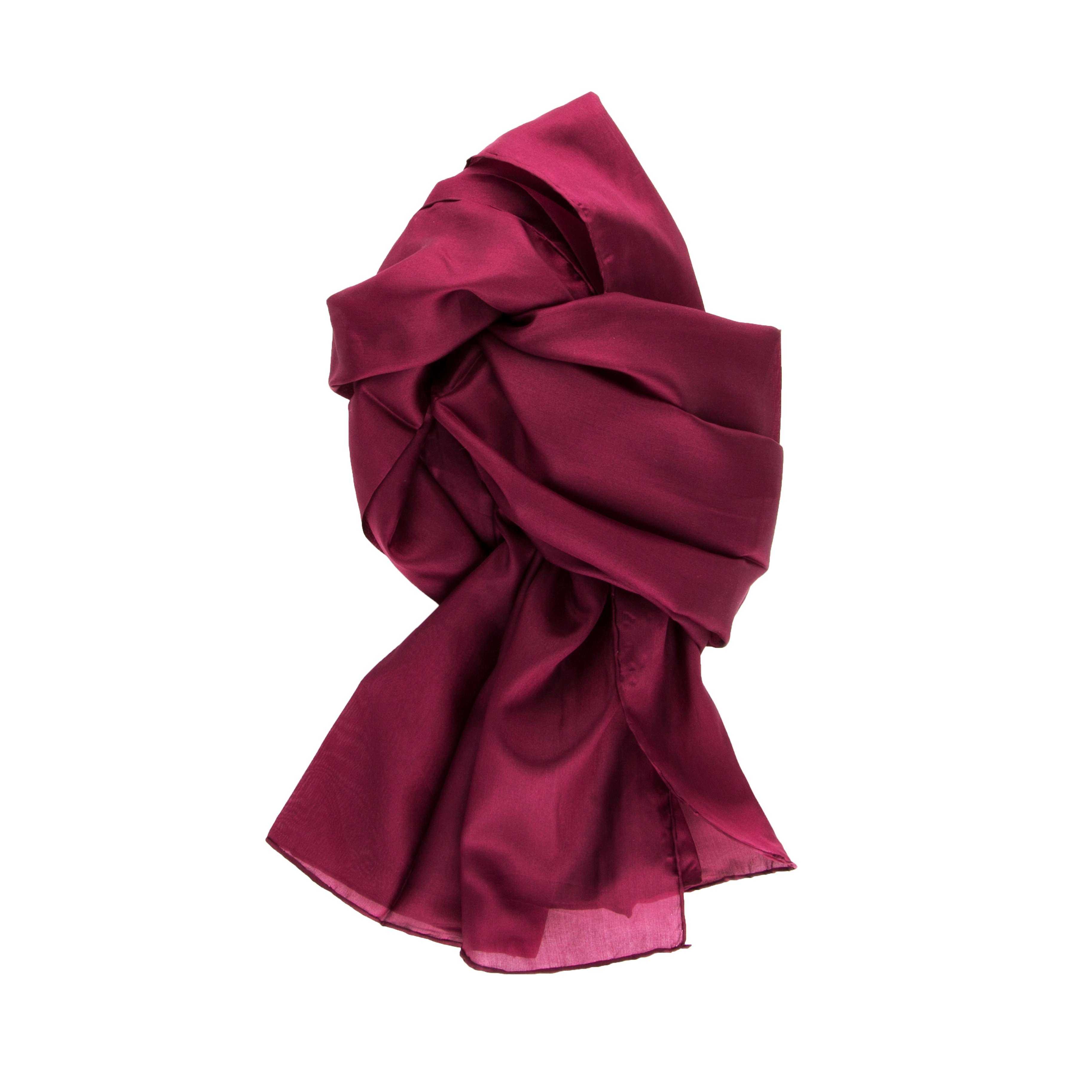 Seidenschal Halstuch Schal kurz Aubergine