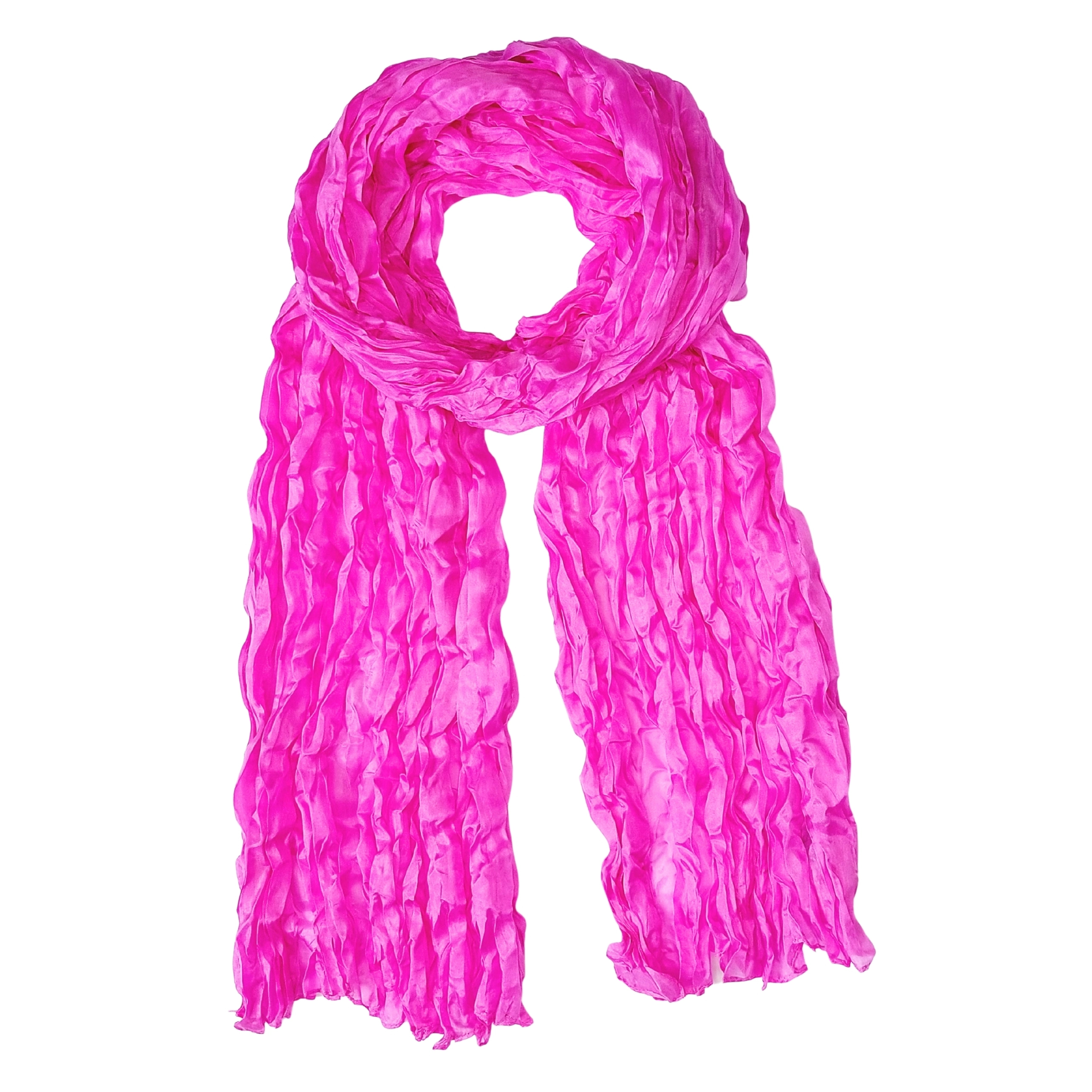 Knitterschal Halstuch Schal XXL Krokus rosa