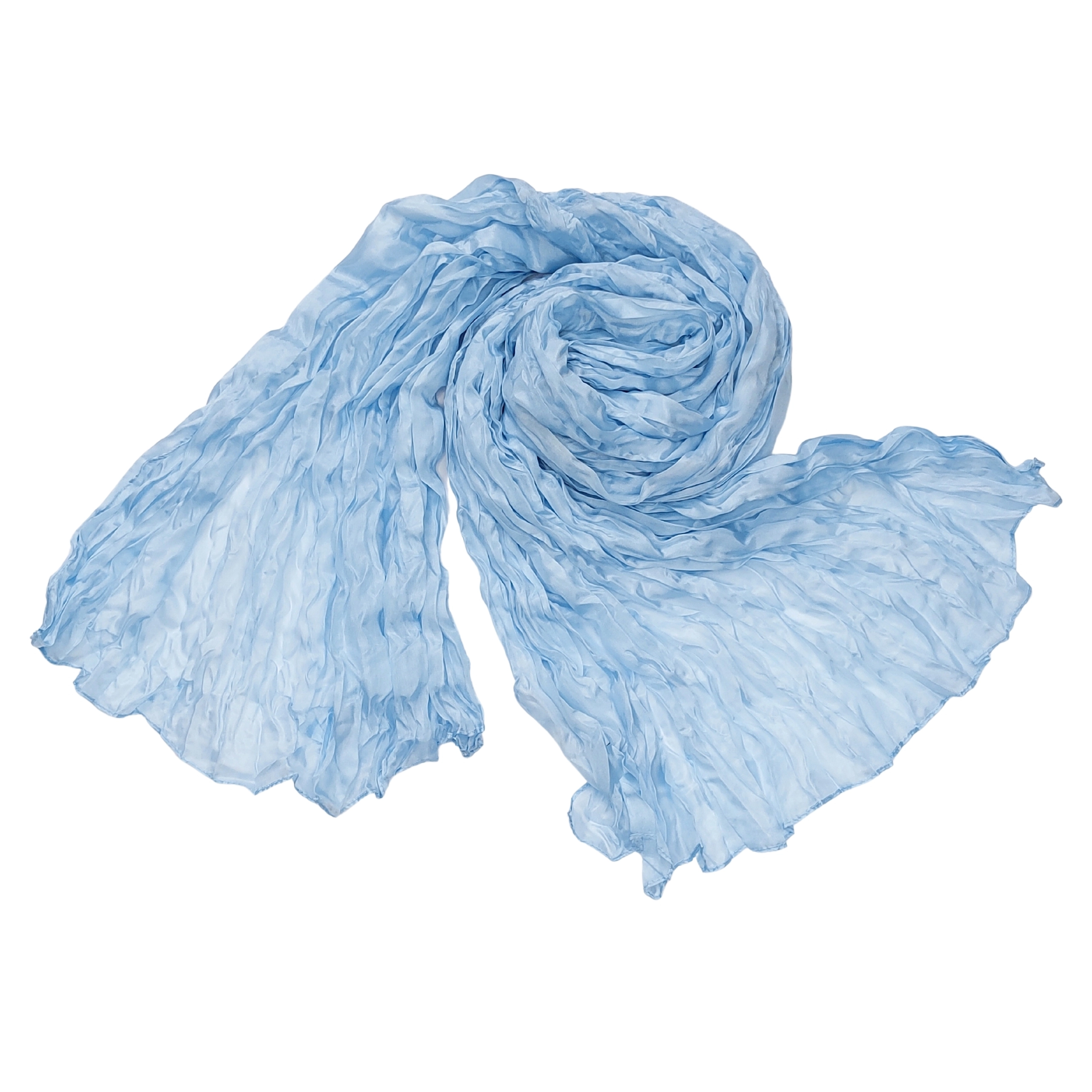 Knitterschal Halstuch Schal XXL hellblau