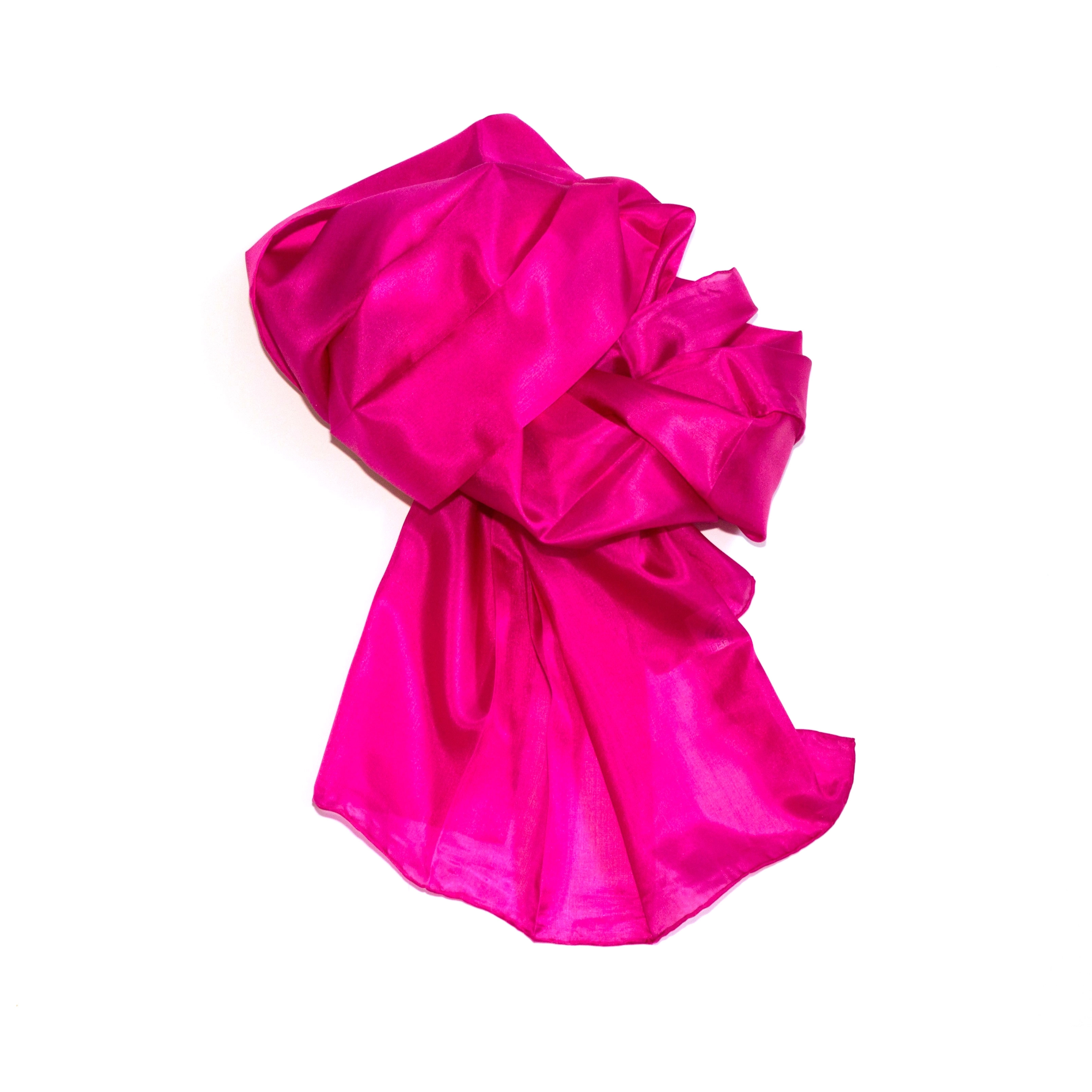 Seidenschal Halstuch Schal XXL Pink