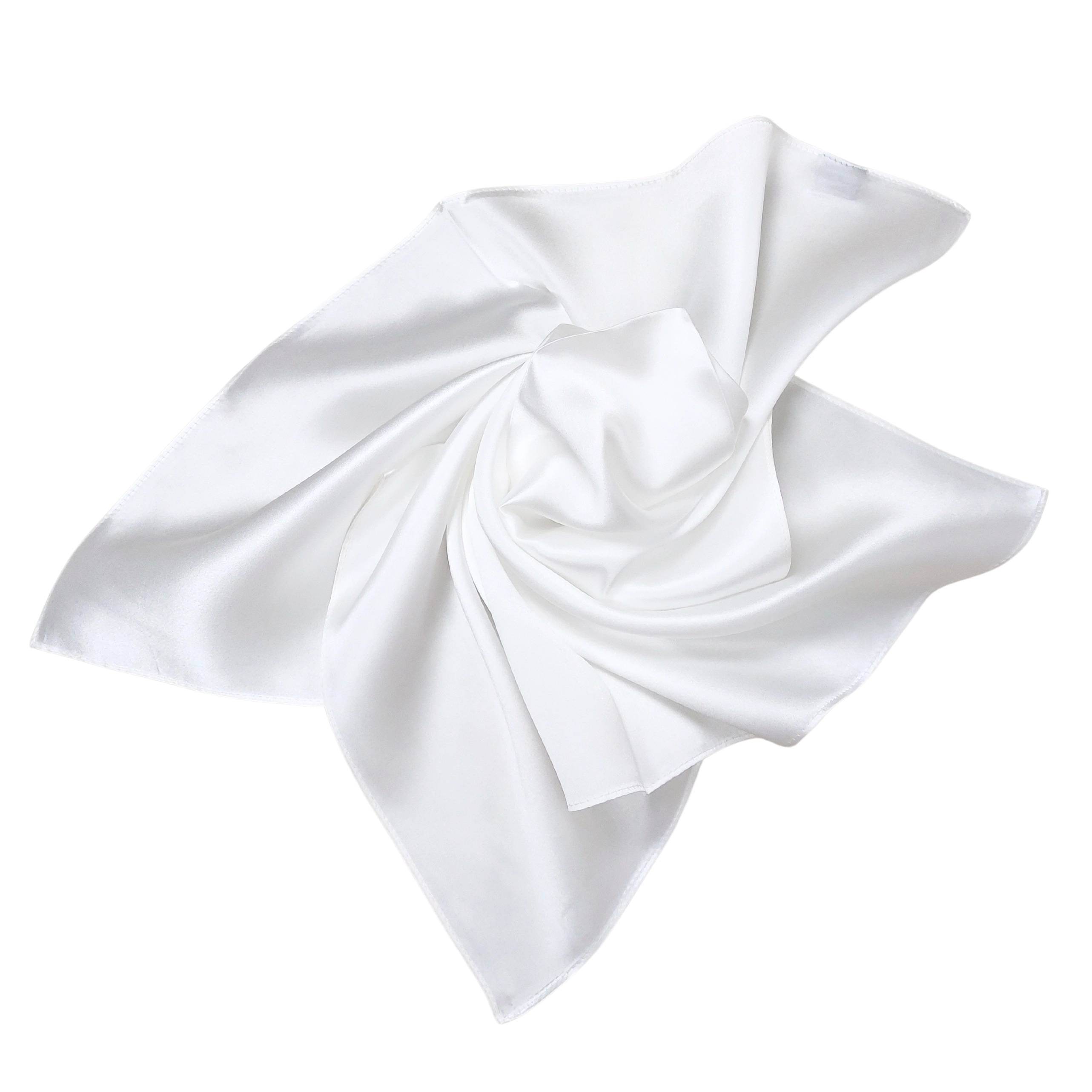 Seidentuch Halstuch Satin Naturweiß (12 Momme)