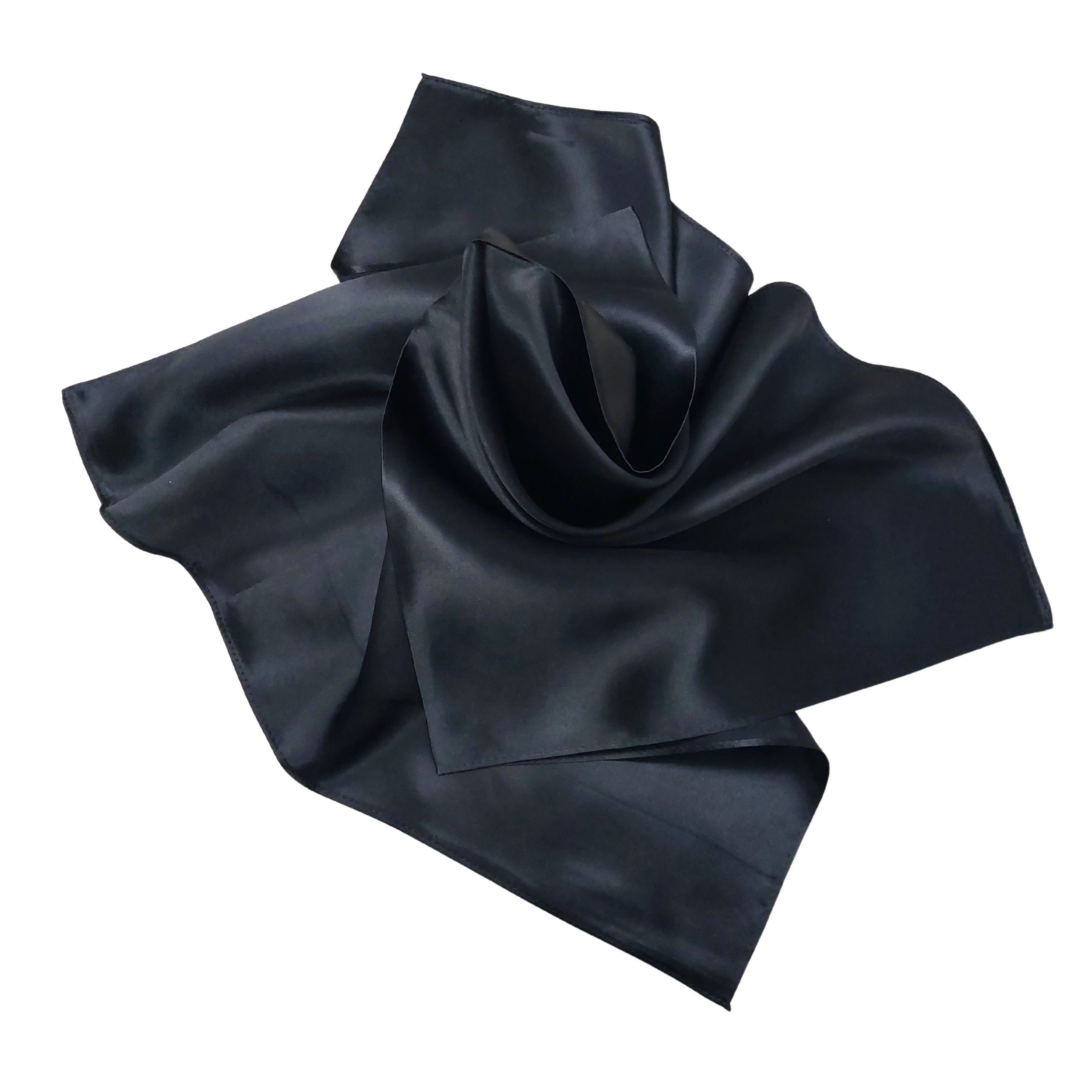 Nickituch Halstuch Satin Schwarz (12 Momme)