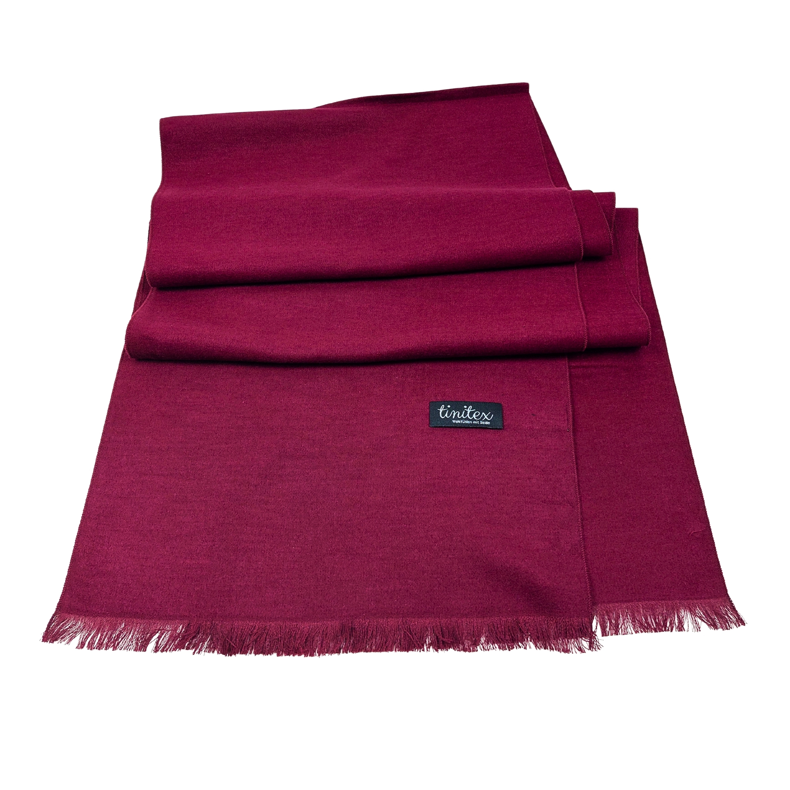 Winterschal Seidenflanell Schal aubergine