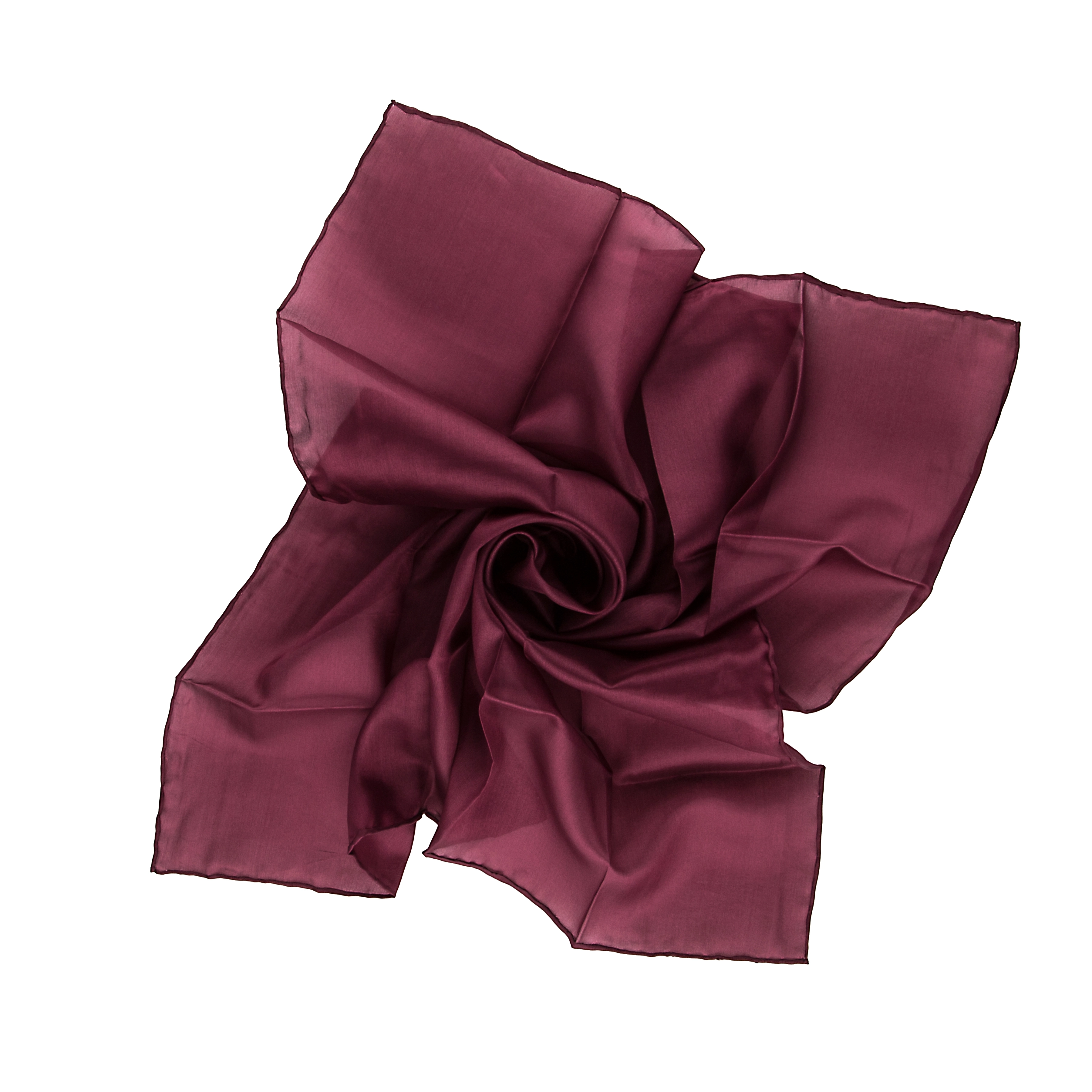 Nickituch Halstuch groß Pongé Aubergine