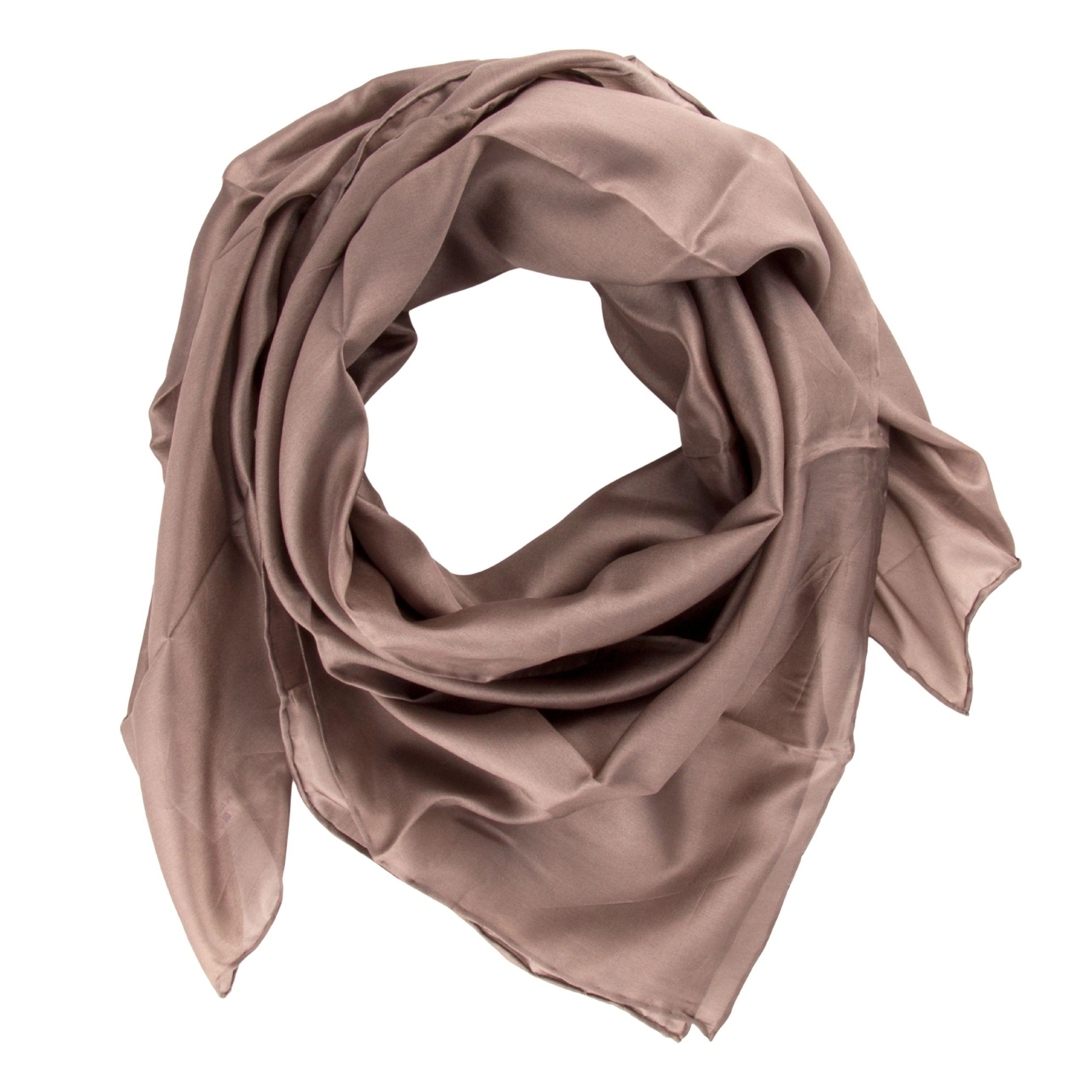 Seidentuch Halstuch Schal Beige