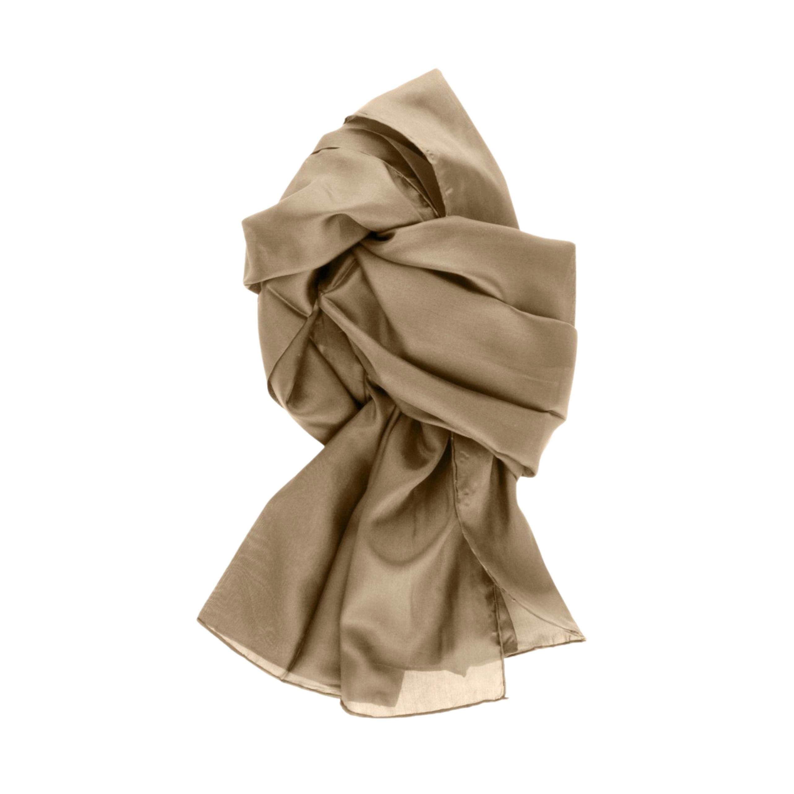Seidenschal Halstuch Schal XXL Beige