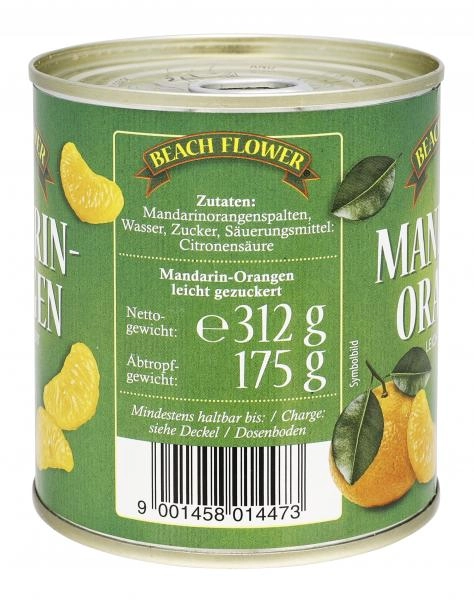 Beach Flower Mandarin Orangen leicht gezuckert