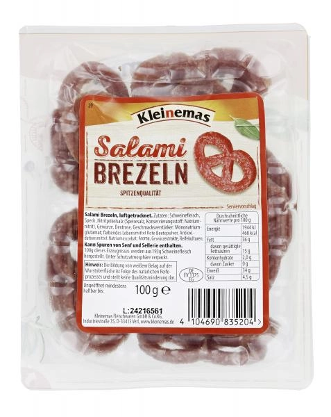Kleinemas Salami Brezeln