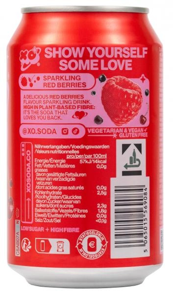 XO SODA Red Berries Soda (Einweg)