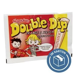 Swizzels Matlow Double Dip Schleckpulver mit Swizzelstick Orange & Kirsch