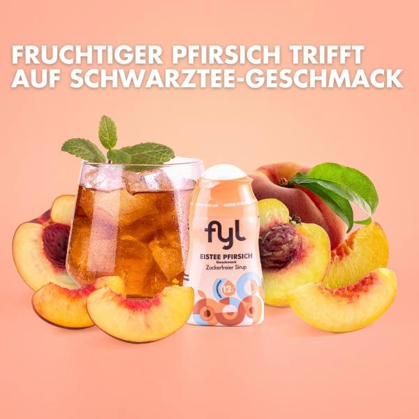 Fyl zuckerfreier Sirup Eistee Pfirsich Geschmack