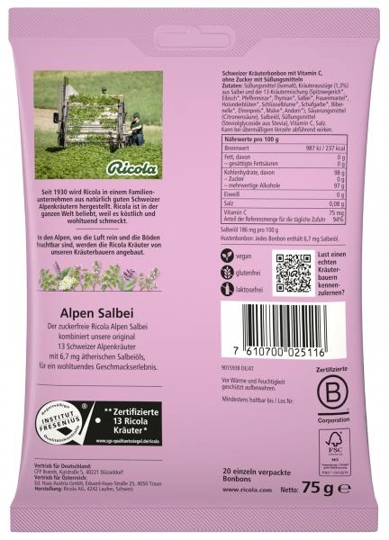 Ricola Alpen Salbei ohne Zucker