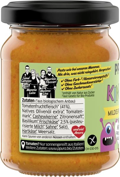 Ppura Bio Kinder mildes Pesto Rosso